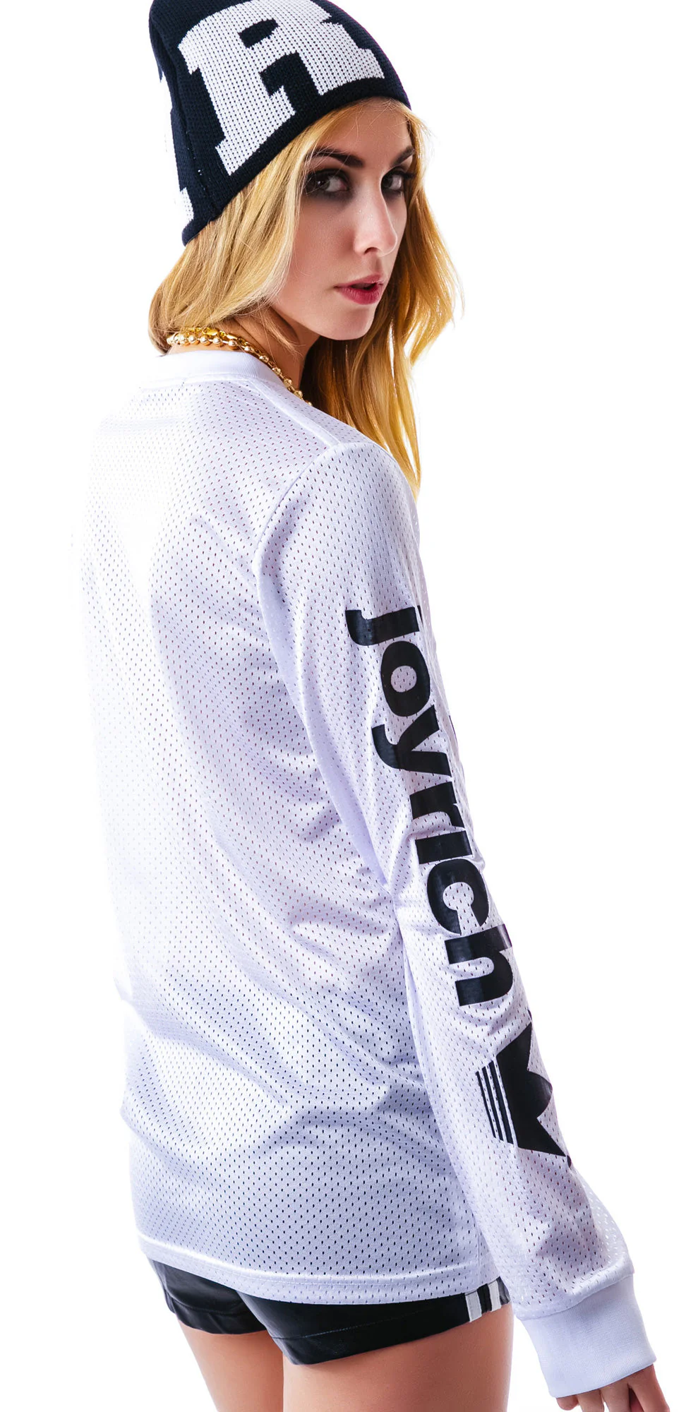 Crown Joyrich Mesh Long Sleeve Tee - Off White - Image 9