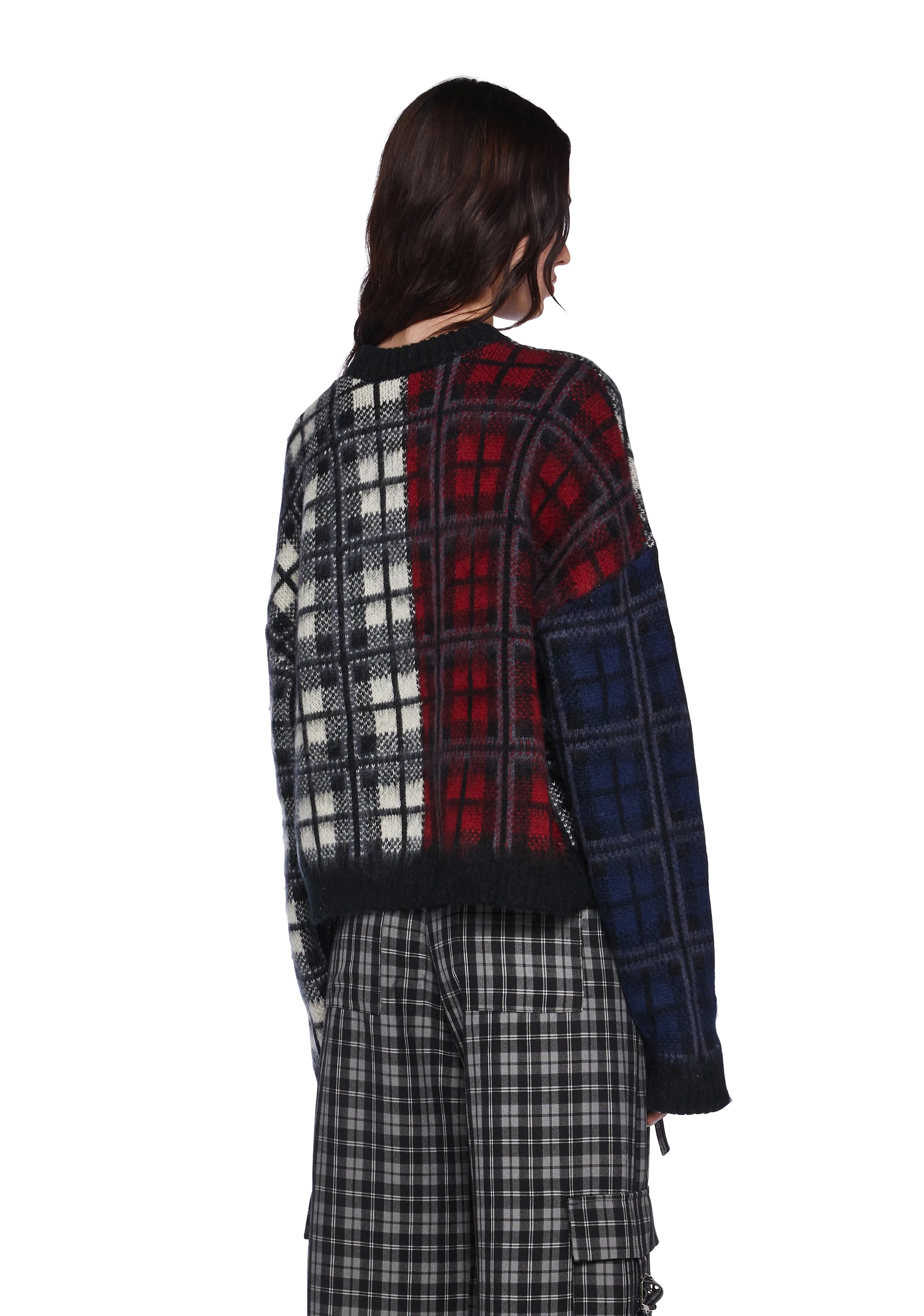 Crux Spliced Checked Knit Sweater - Image 4