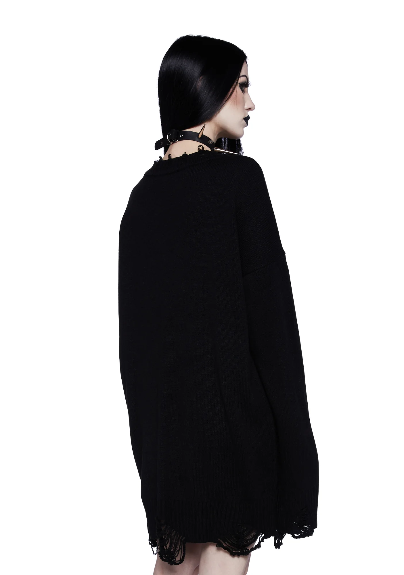 Cryptic Cathedral Distressed Sweater - Image 4