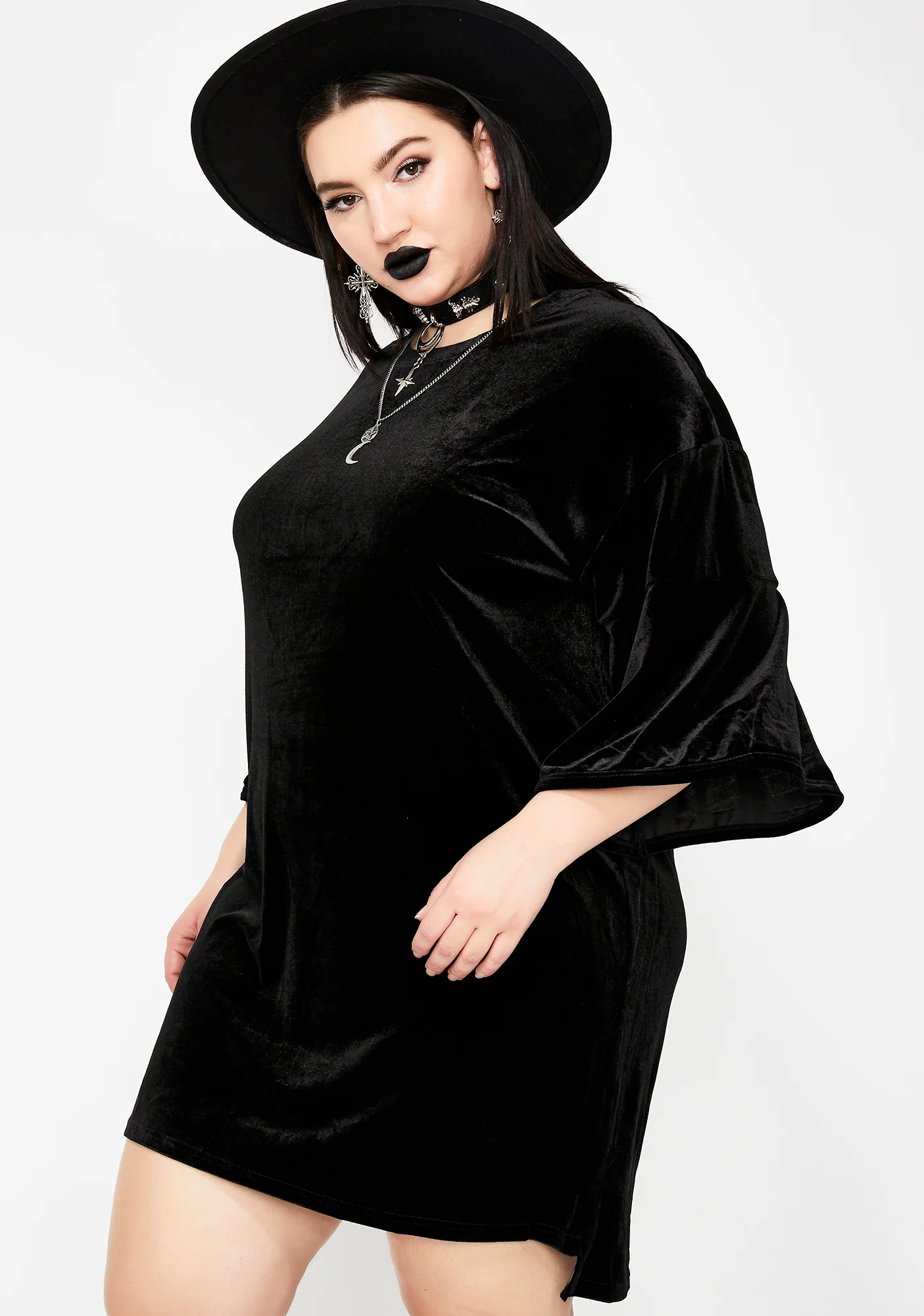 Cryptic Veil Velvet Dress - Image 2