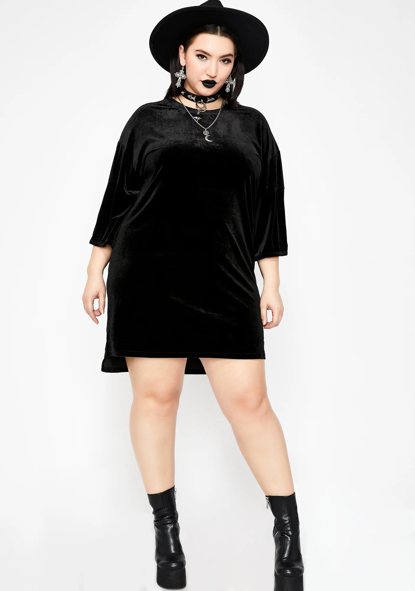 Cryptic Veil Velvet Dress - Image 3
