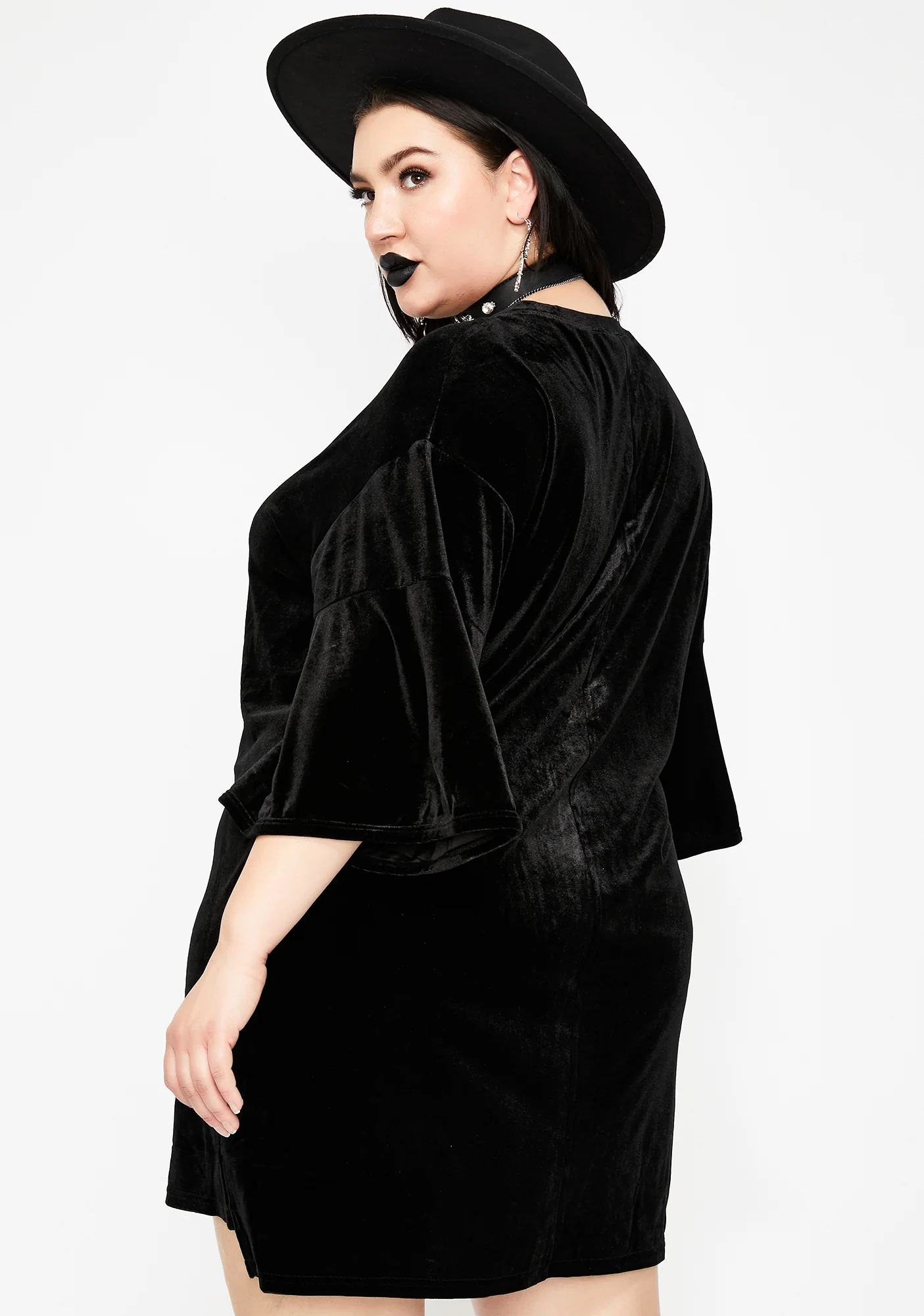 Cryptic Veil Velvet Dress - Image 4