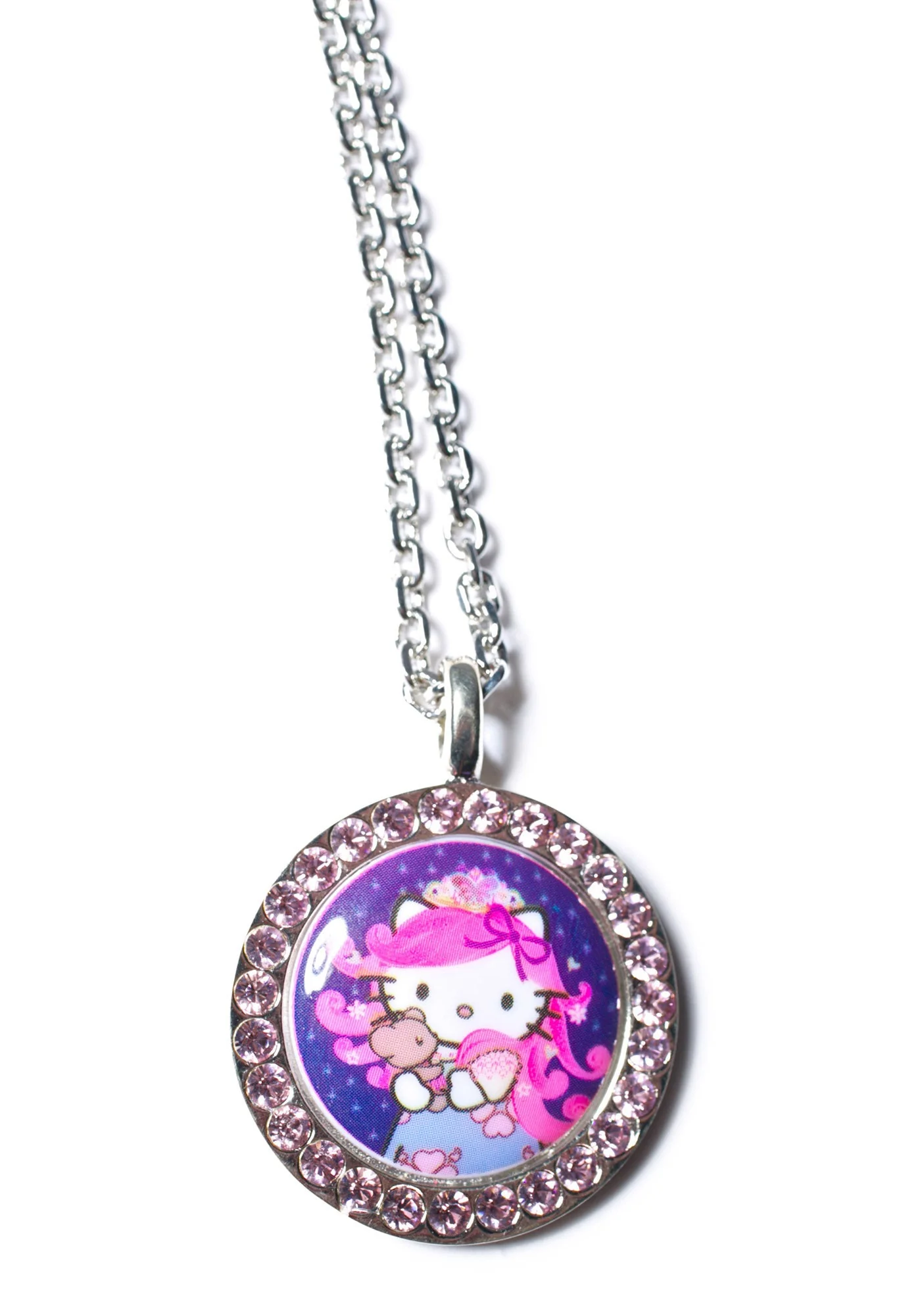 Crystal Persuasion Pendant Necklace - Light Purple - Image 8