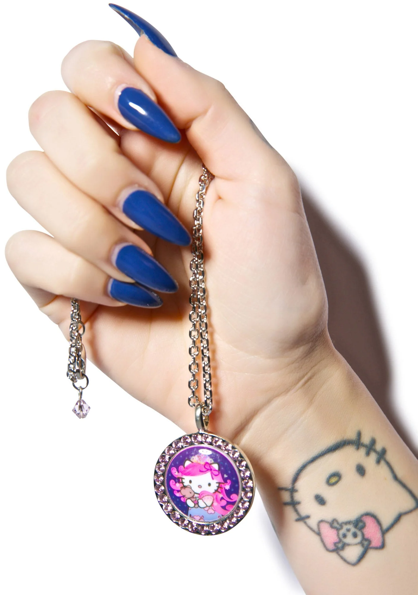 Crystal Persuasion Pendant Necklace - Light Purple - Image 9