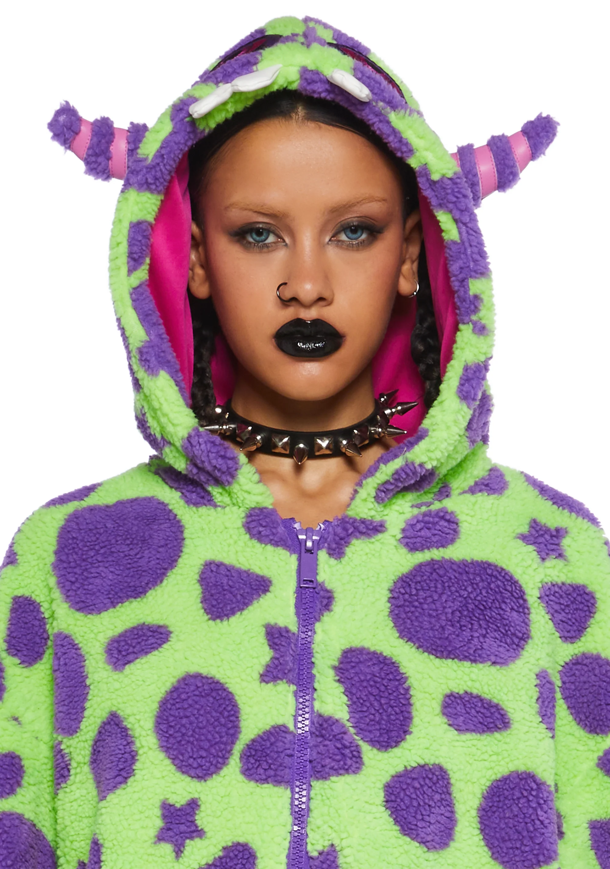 Cuddly Monster Hooded Sherpa Jacket - Image 5