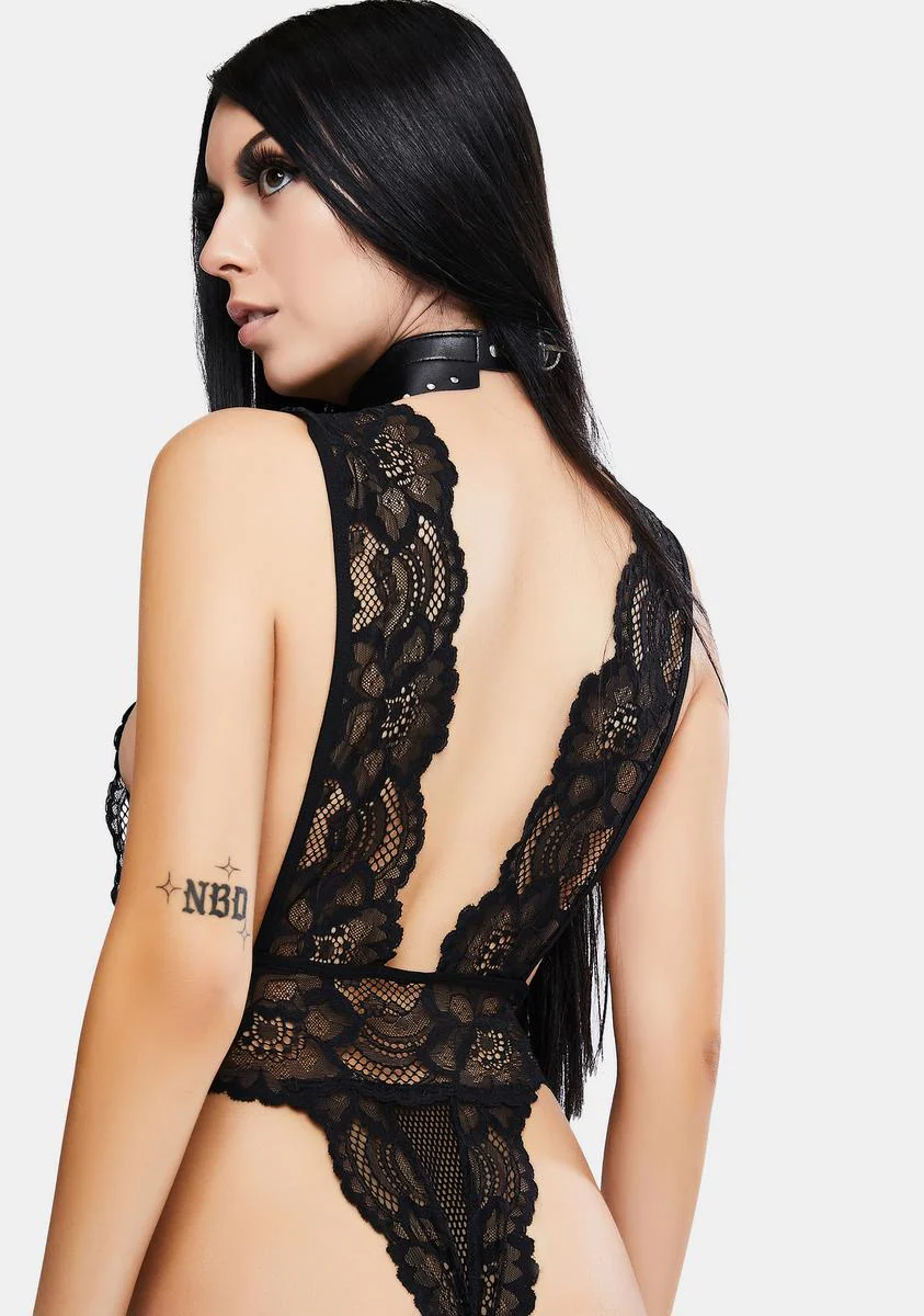 Cuffing Season Lace Plunge Neckline Teddy - Image 4