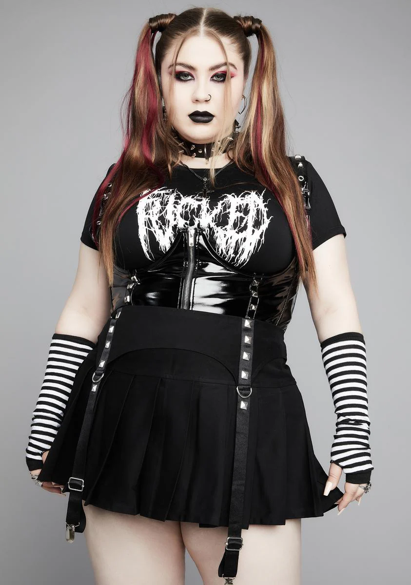 Cursed Meet The Reaper Garter Mini Skirt - Image 2