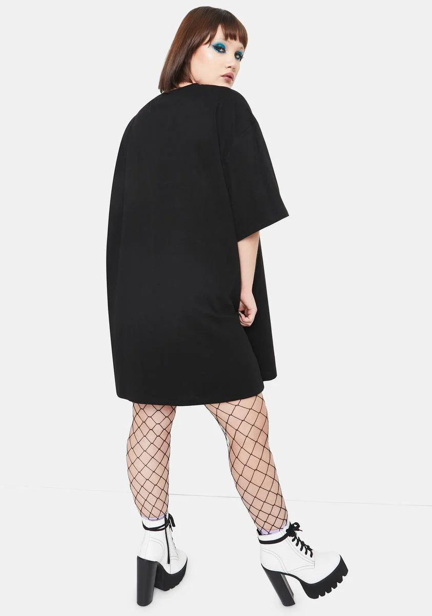 Plus Butterfly T Shirt Dress - Image 4