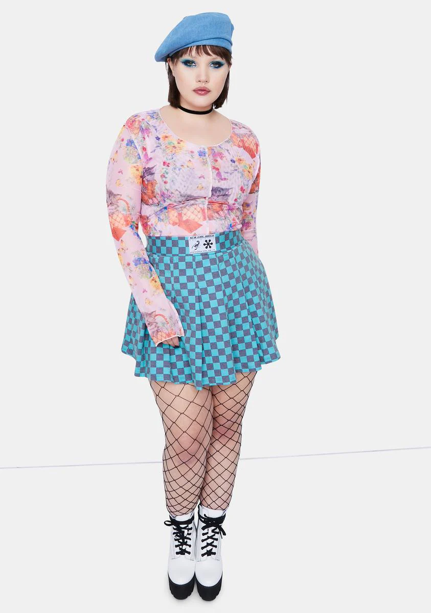 Plus Sweet Kitty Mesh Top - Image 3