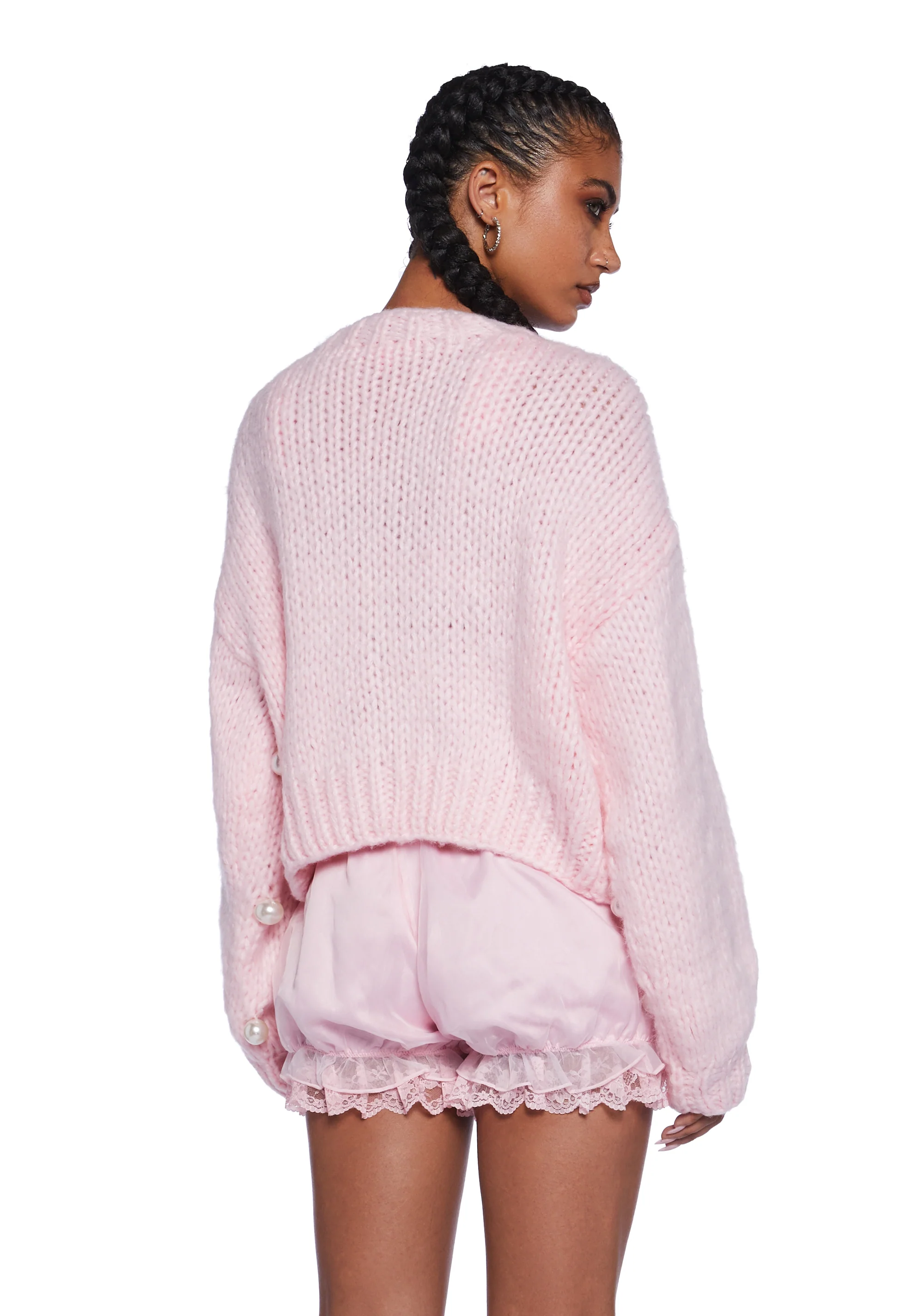 Cute And Demure Pearl Cardigan - Image 4