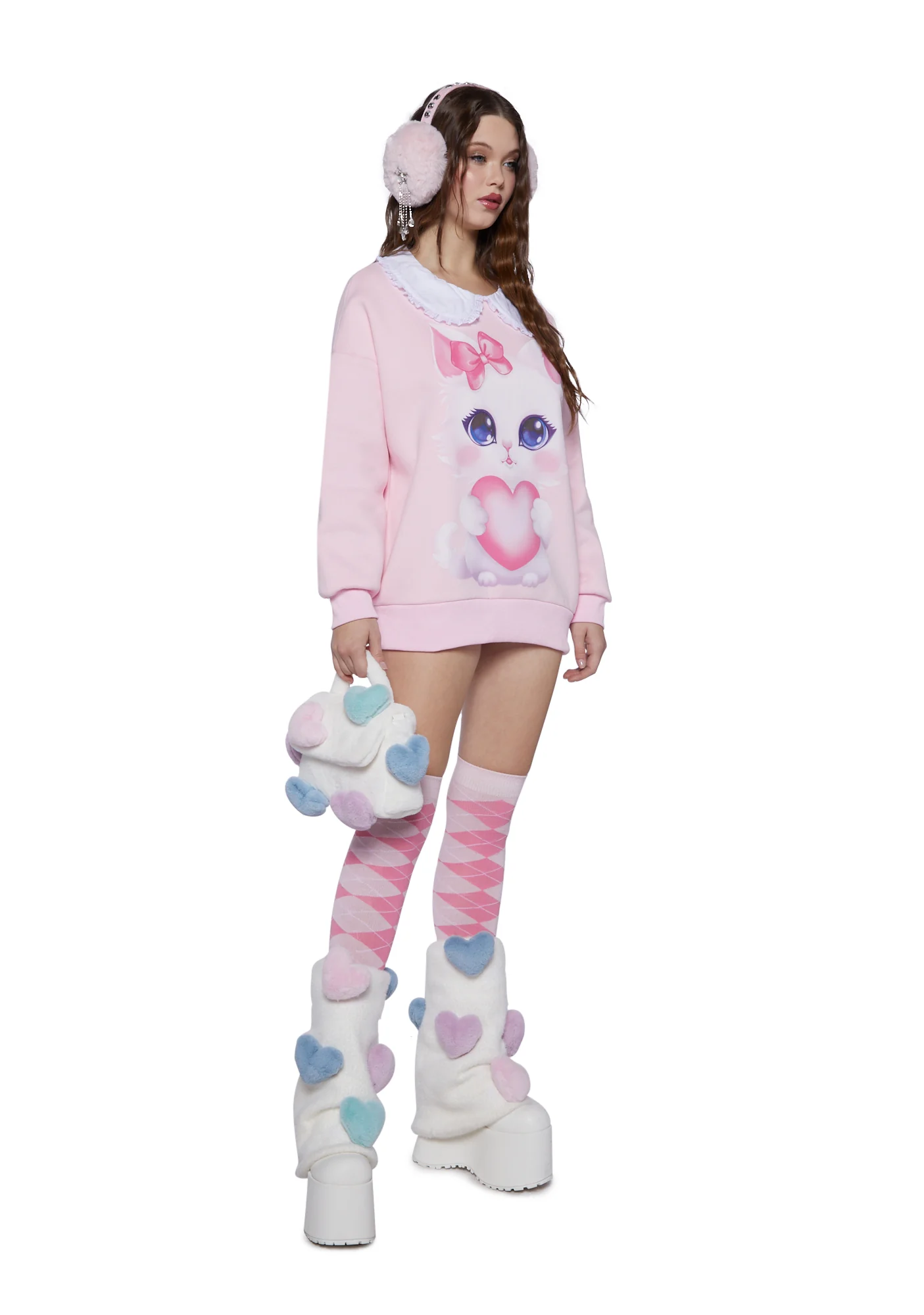 Cute As A Button Collared Sweatshirt - Image 2
