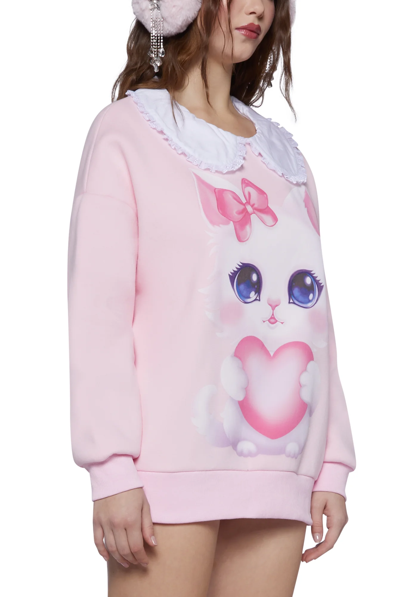 Cute As A Button Collared Sweatshirt - Image 5