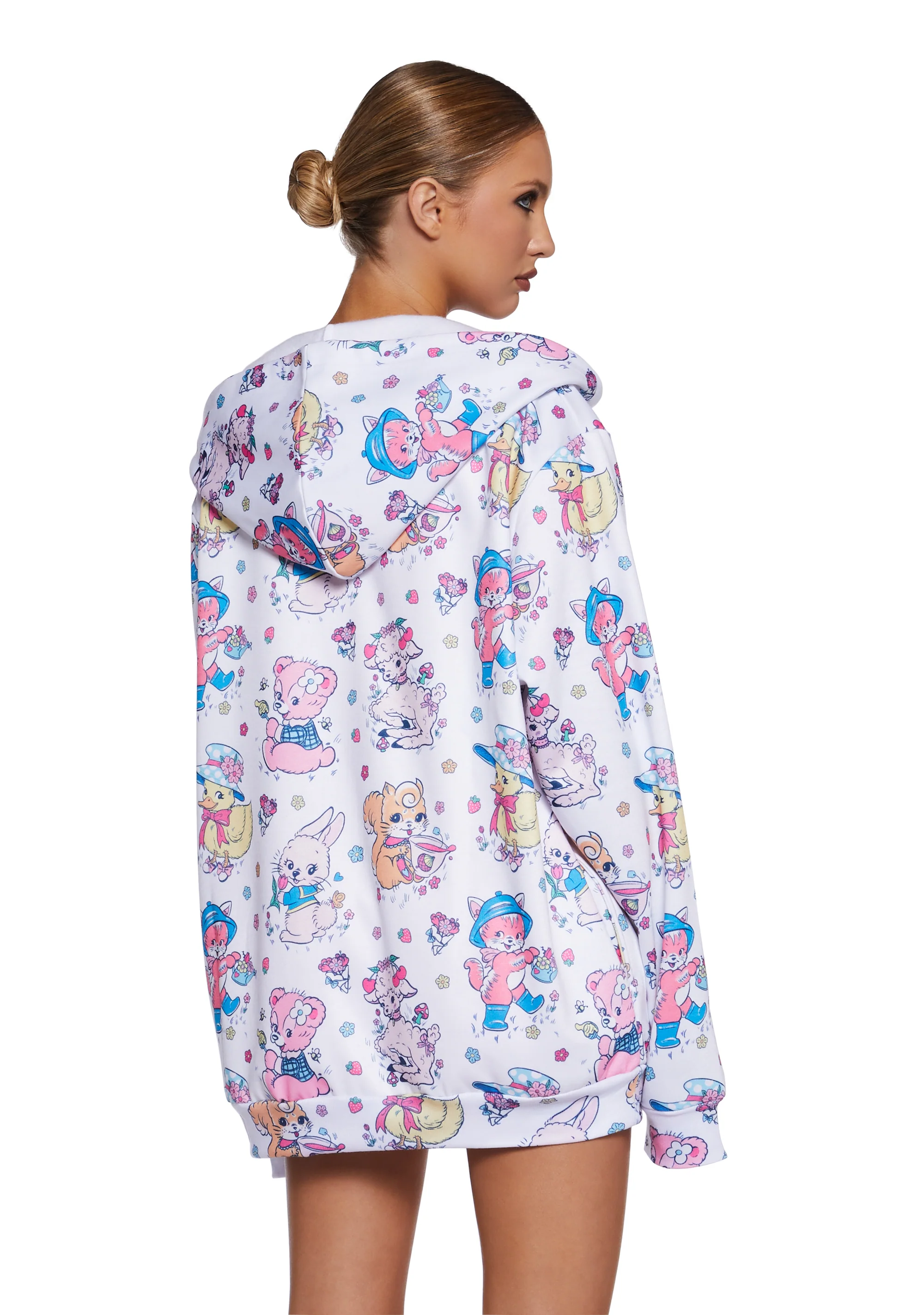 Cute Critters Hoodie - White - Image 4