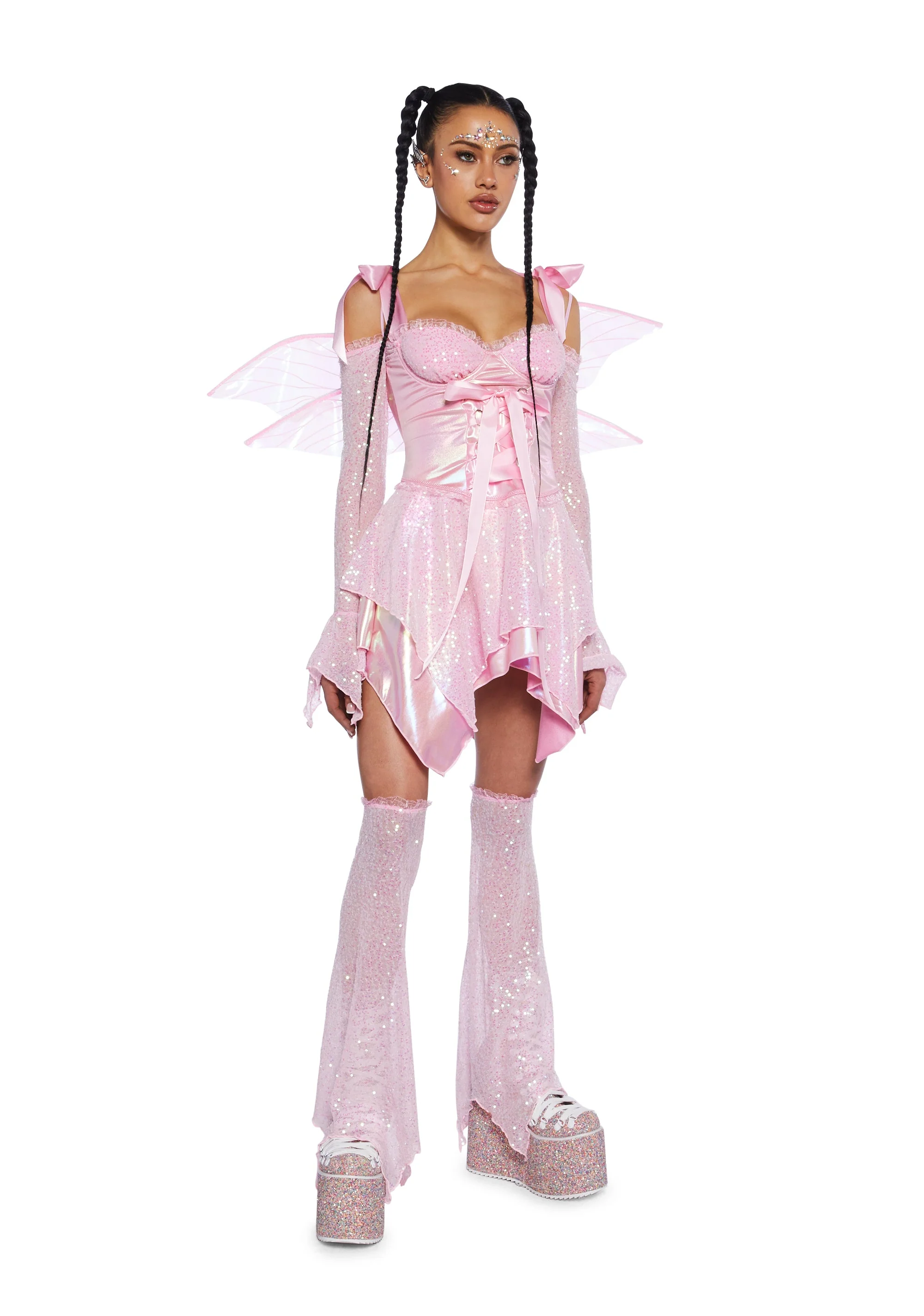 Cyber Fairy Costume Set - Pink - Image 7