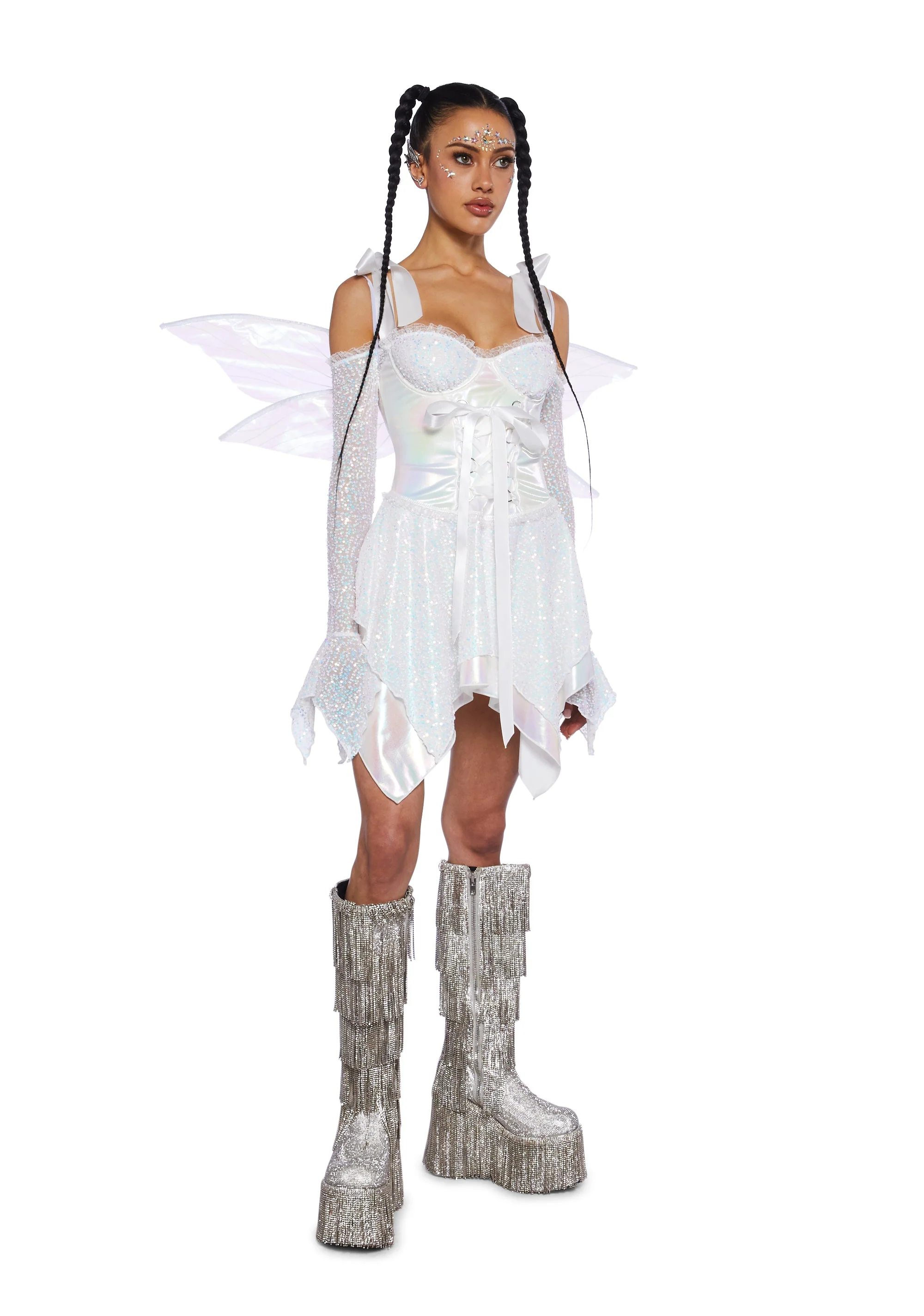 Cyber Fairy Costume Set - White - Image 5