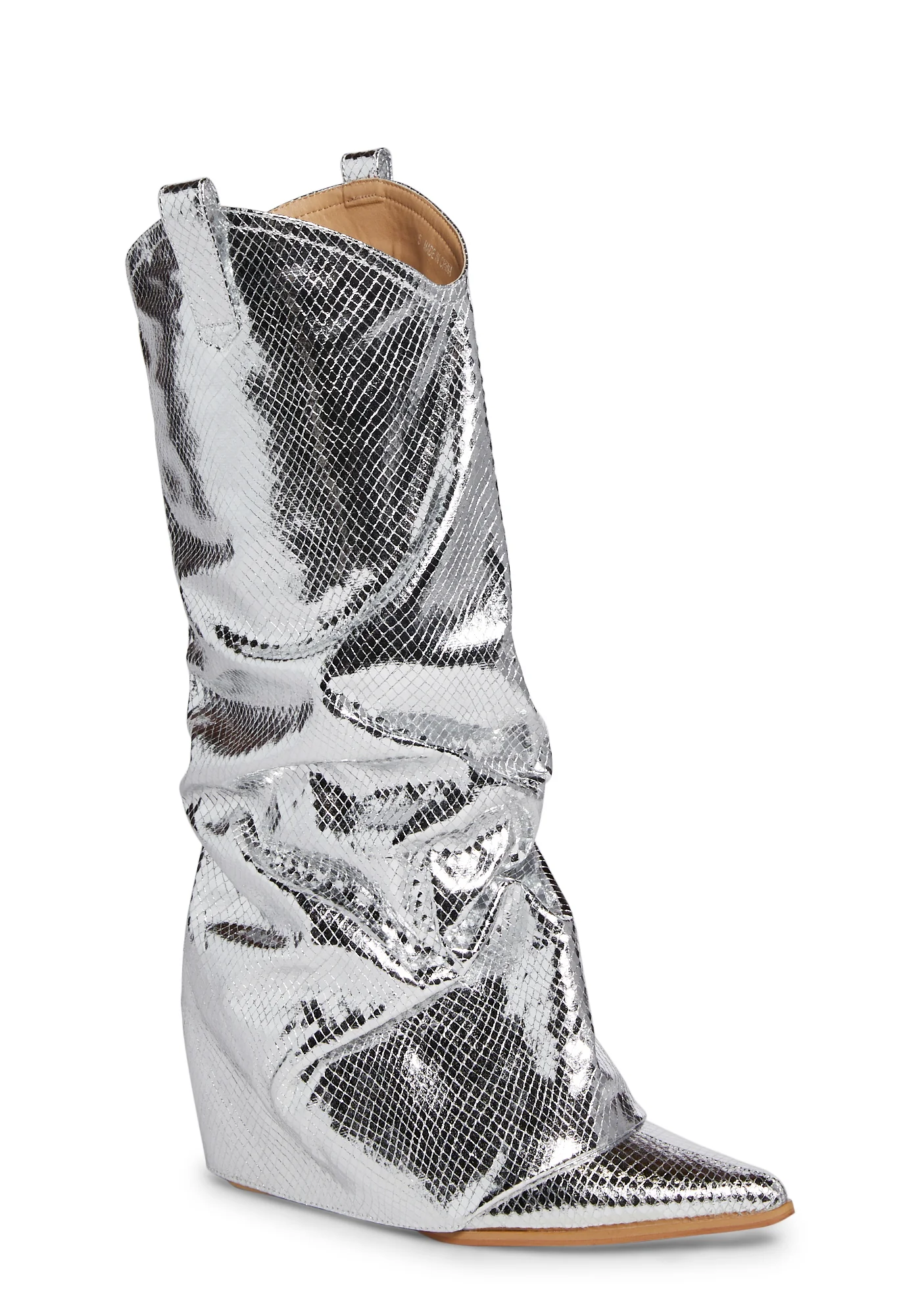 Cyrus Wedge Boots - Silver - Image 2
