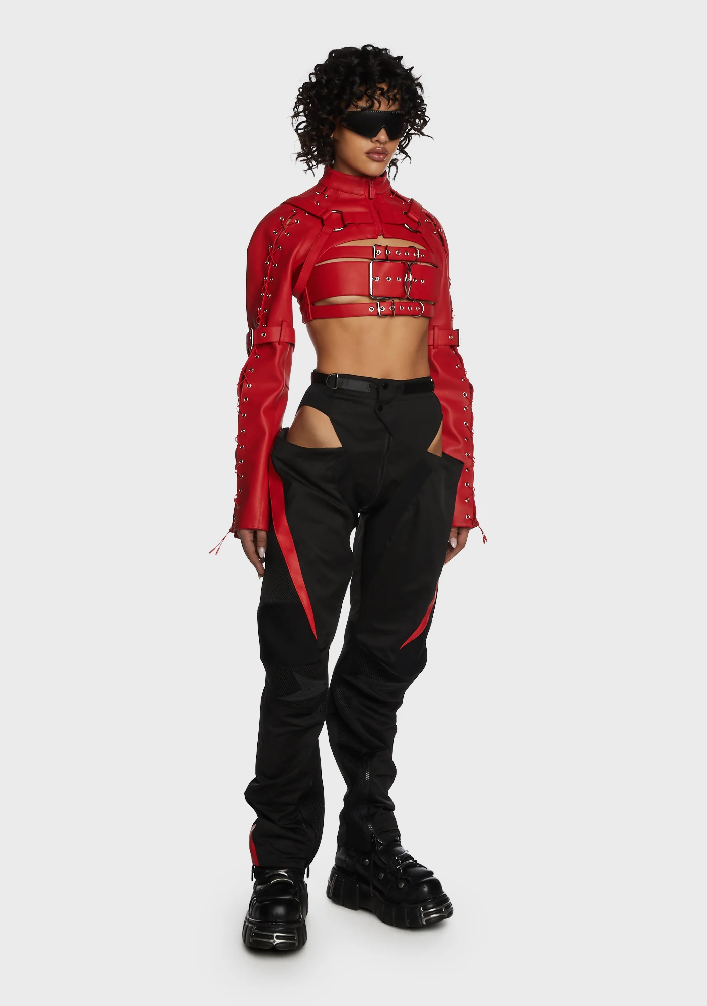 Daddy Belt Top - Red - Image 2