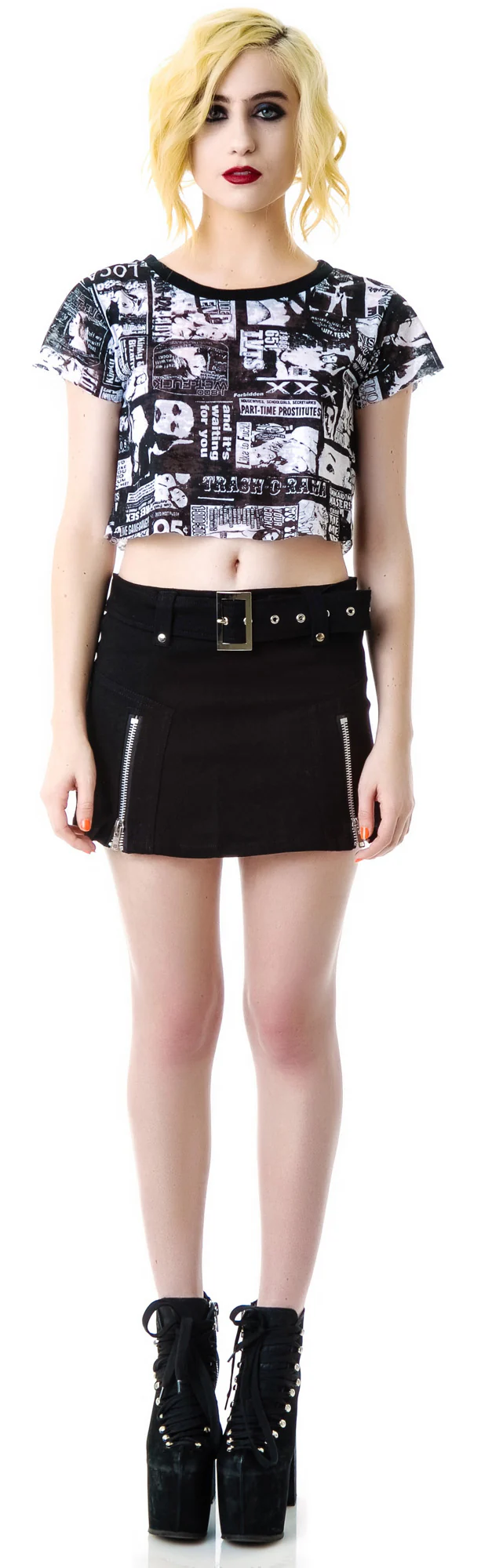 Daemona's Zipper Mini Skirt - Image 2