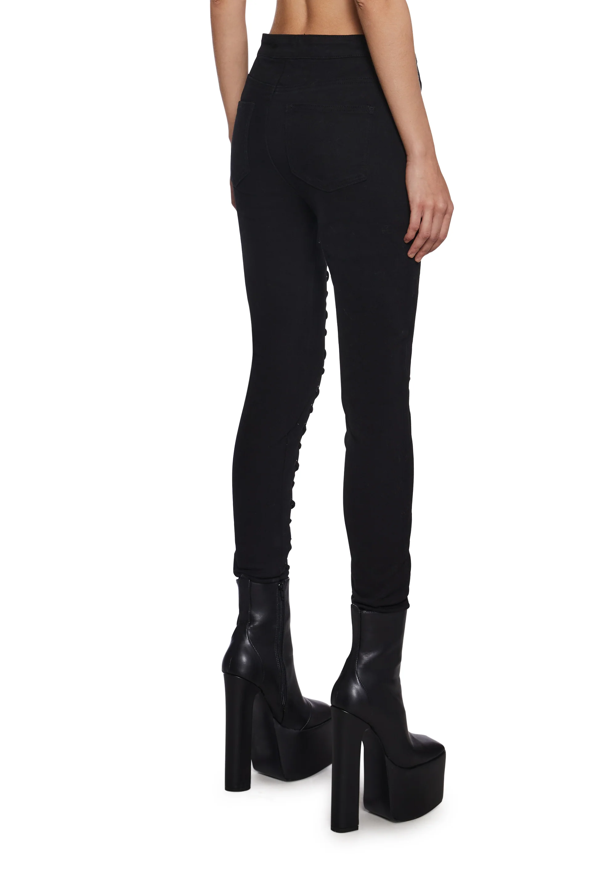 Damned Darling Lace-Up Jeggings - Image 4