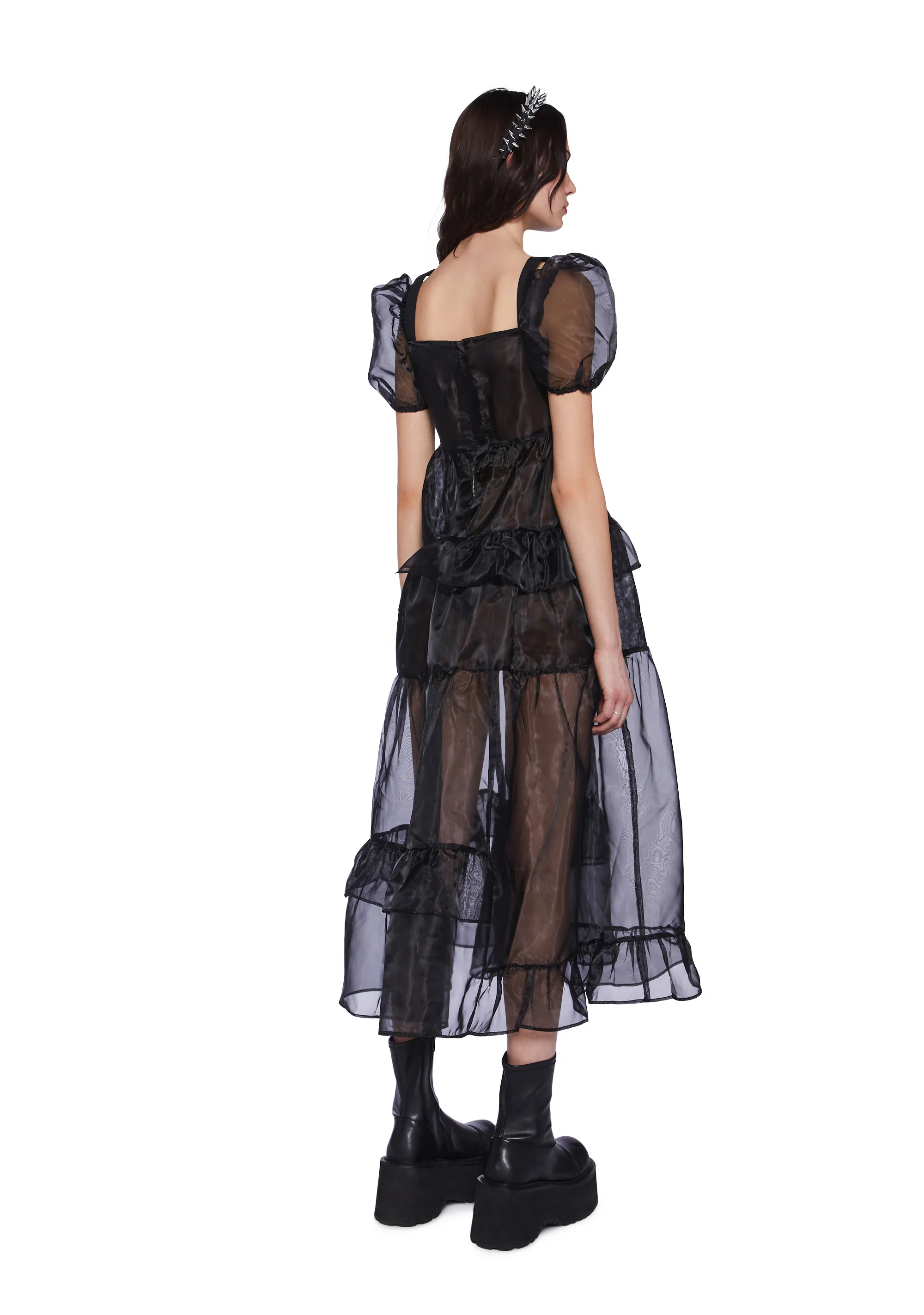 Damsal Organza Maxi Dress - Image 4