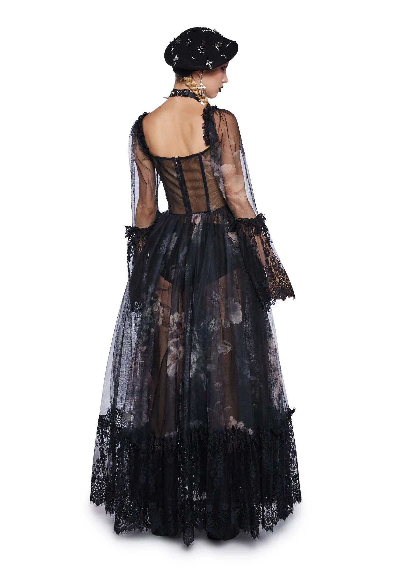 Dance With Death Maxi Dress - Floral - Image 4