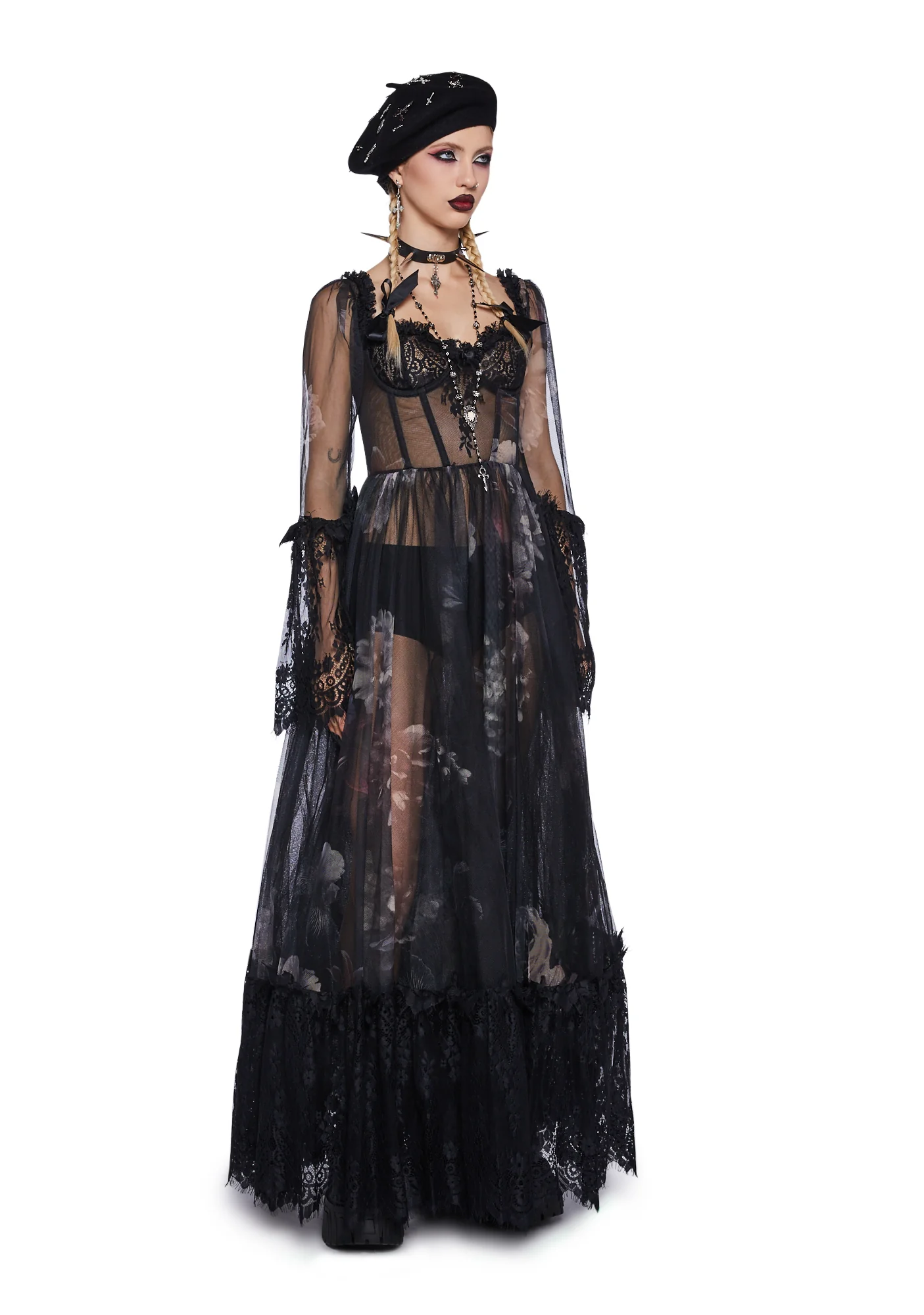 Dance With Death Maxi Dress - Floral - Image 5