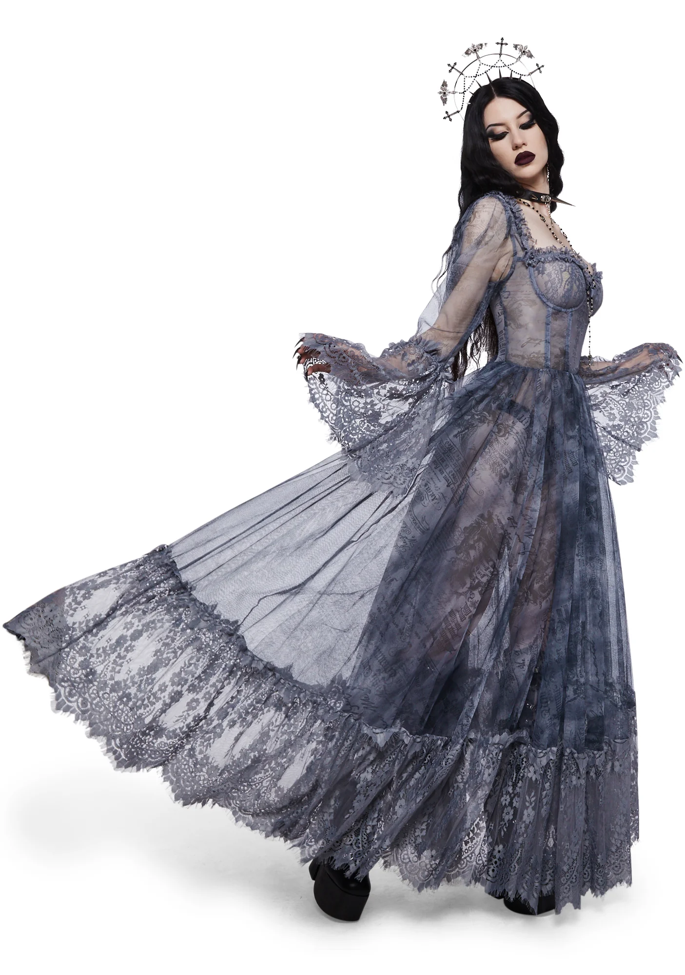Dance With Death Maxi Dress - Script - Image 5