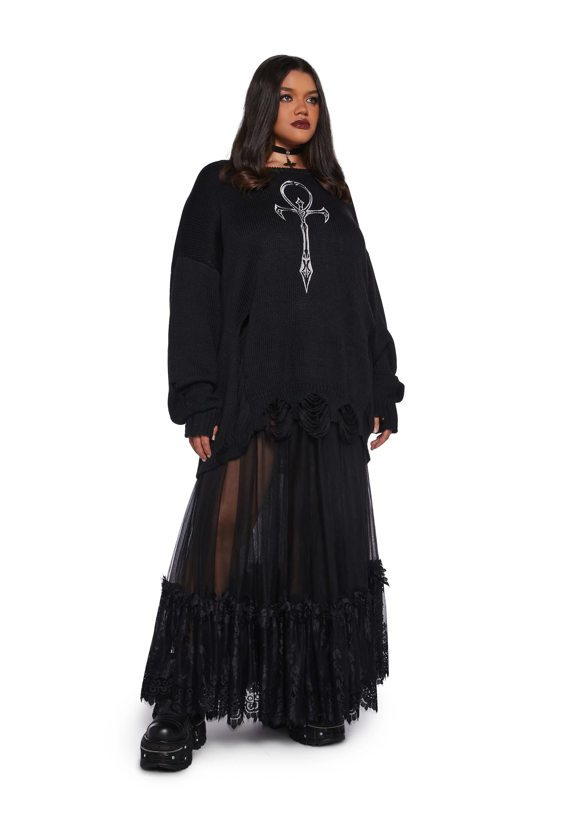 Dance With Death Maxi Skirt - Image 8