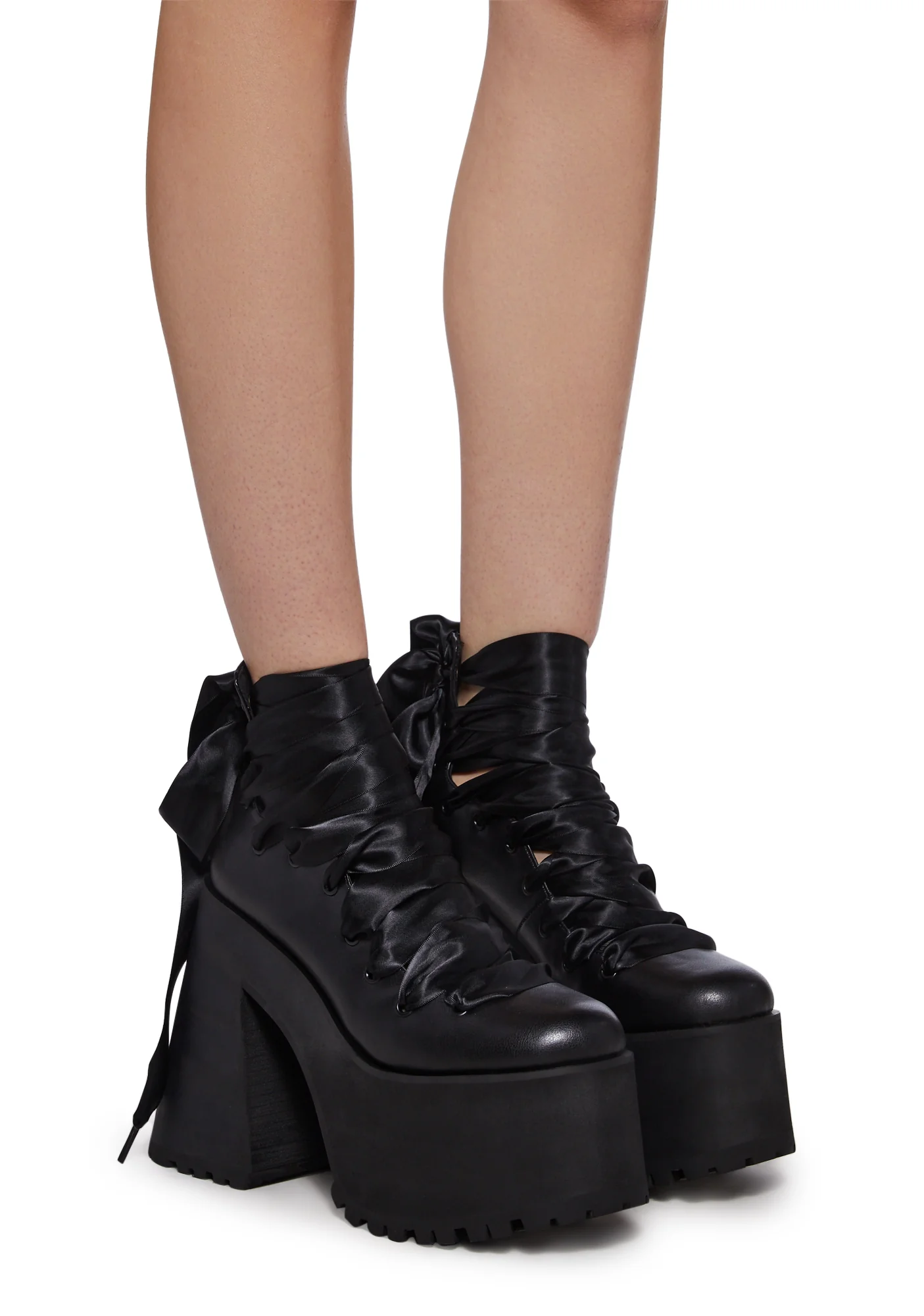 Dancing Hearts Platform Boots - Black - Image 3