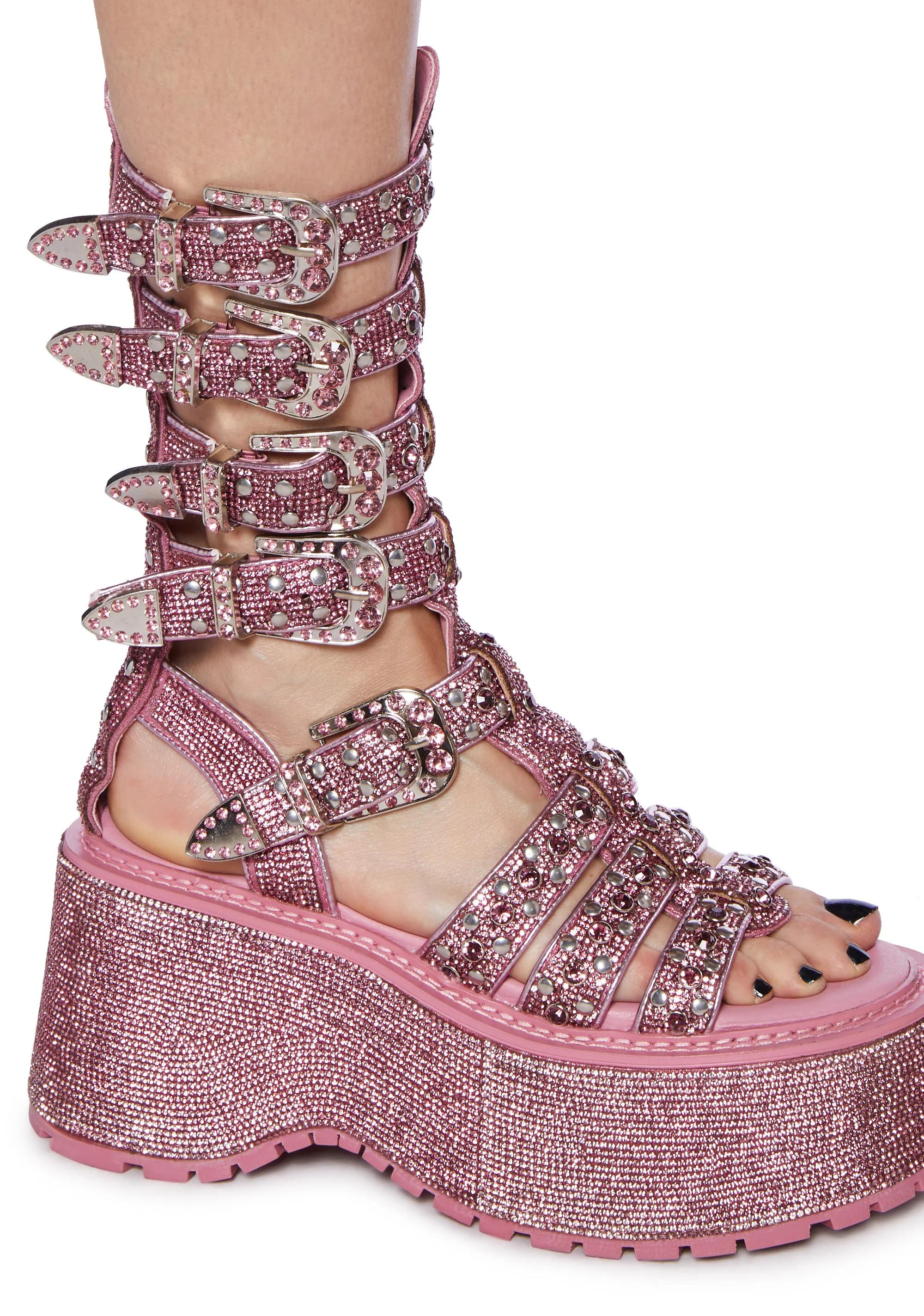 Dancing Rhythm Gladiator Sandals - Pink - Image 2