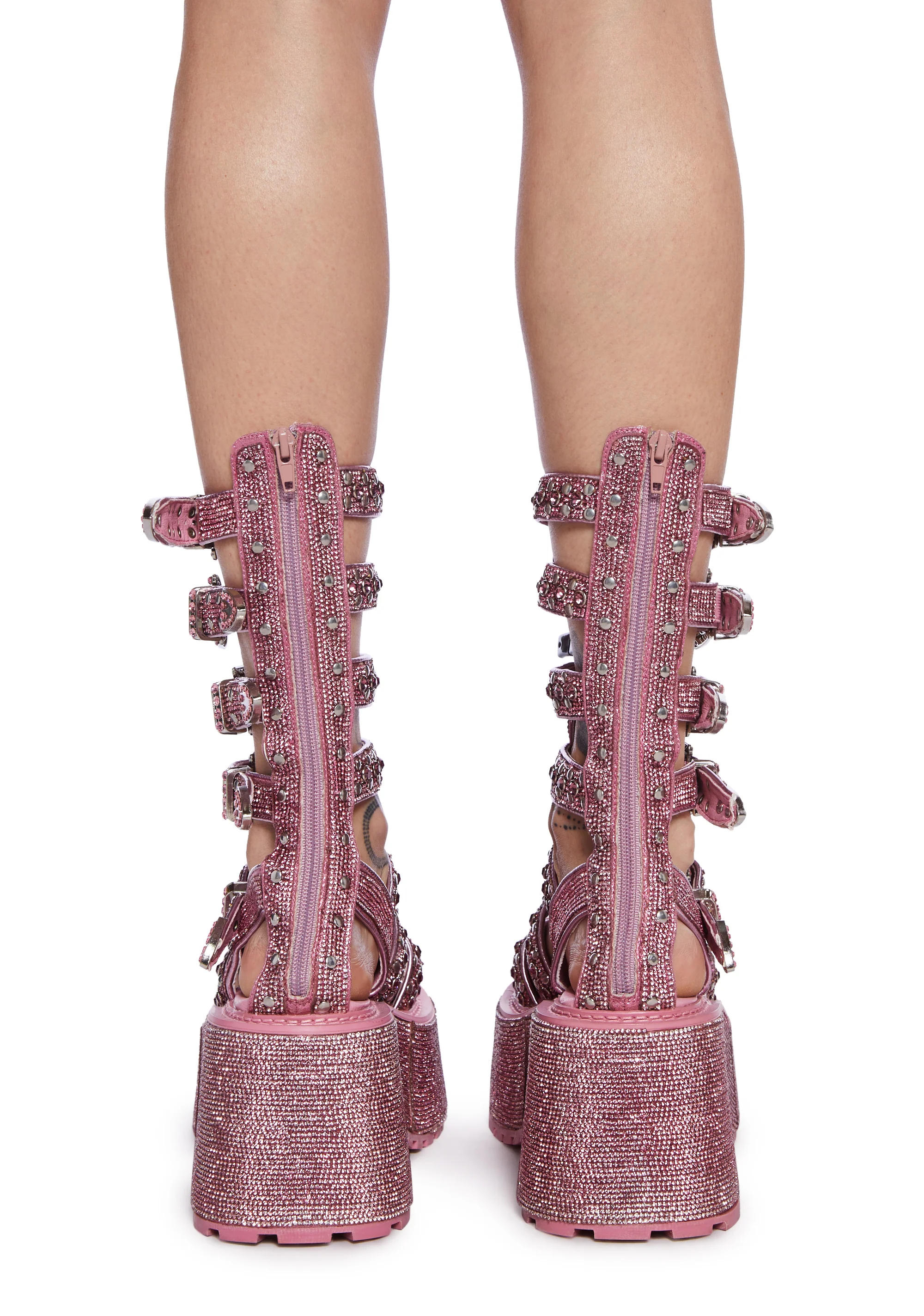 Dancing Rhythm Gladiator Sandals - Pink - Image 4