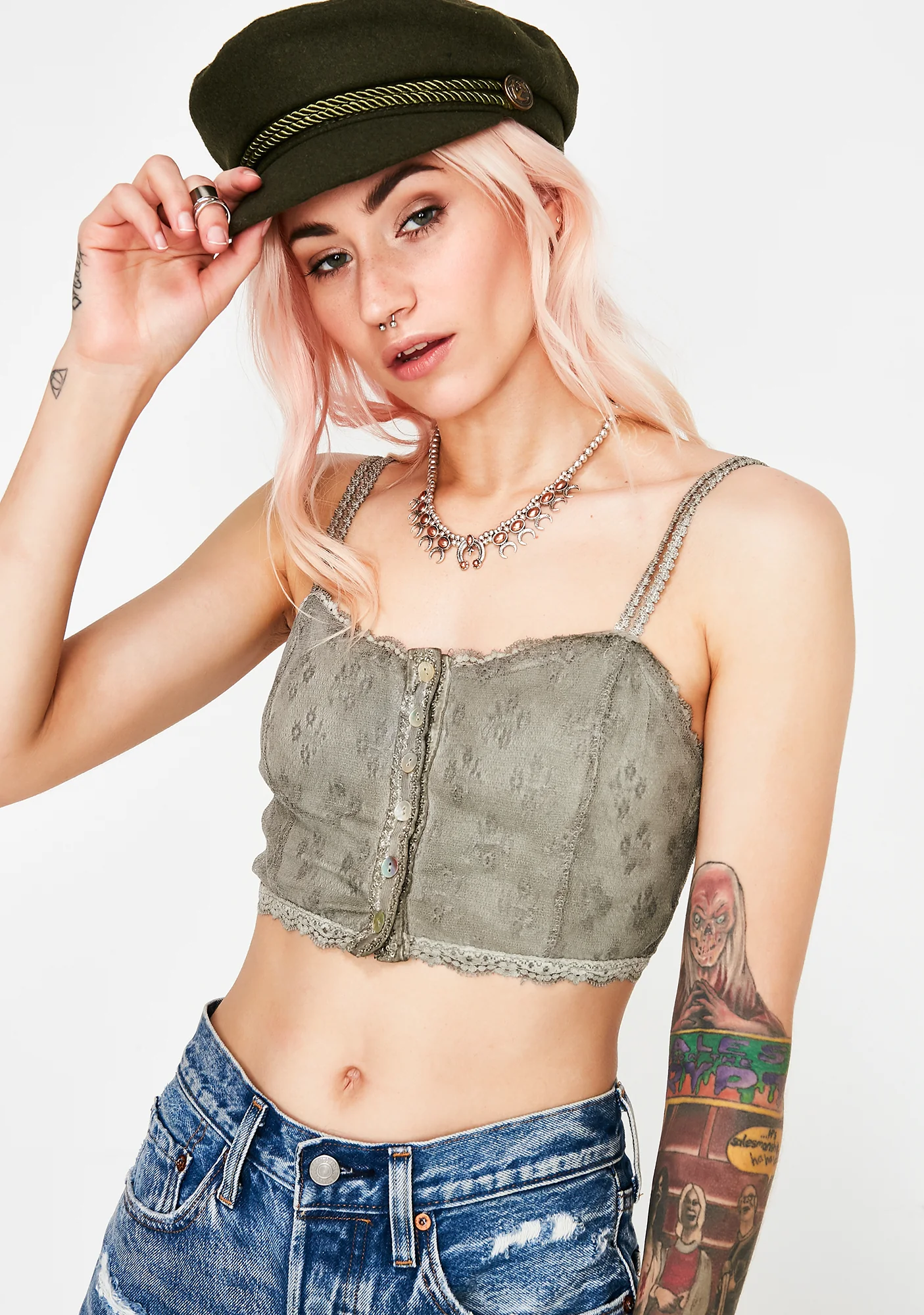 Dank Wide Eyes Crop Top - Image 2