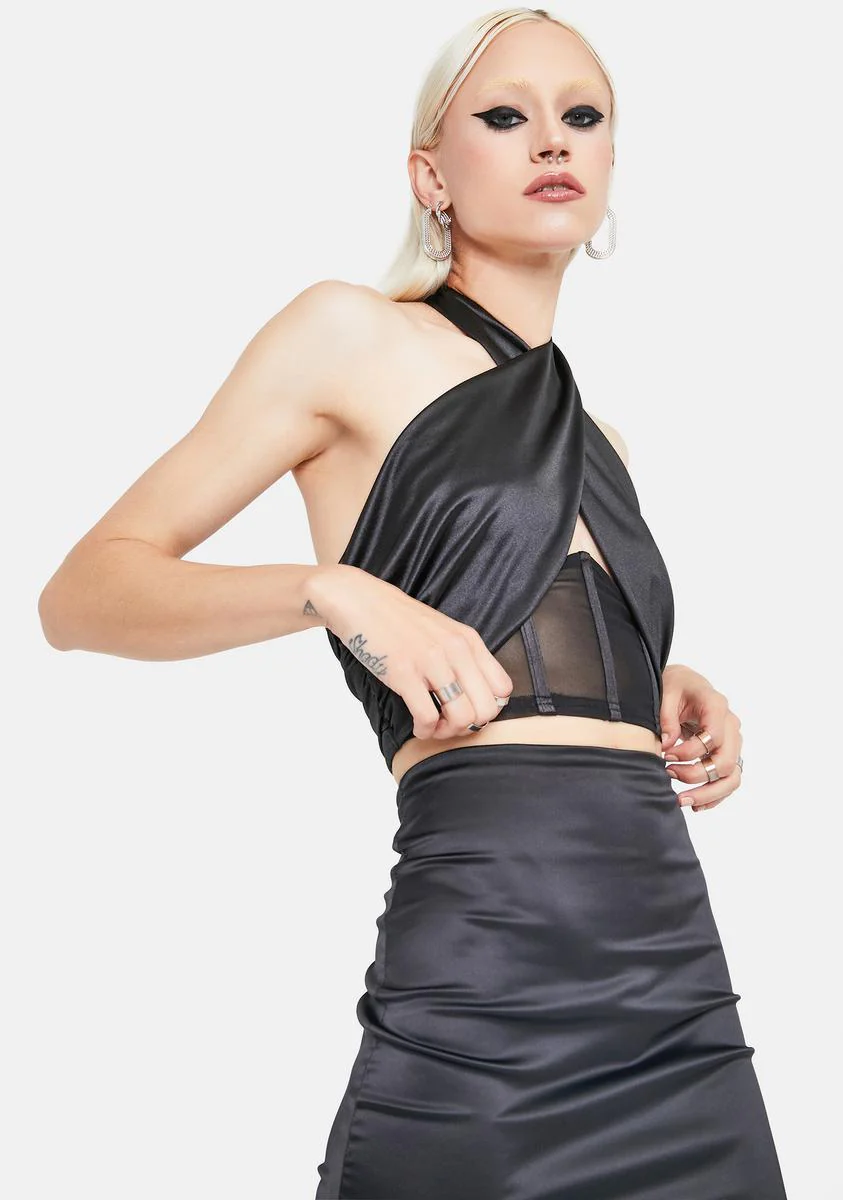 Dark Desired Dreamer Corset Halter Top - Image 2