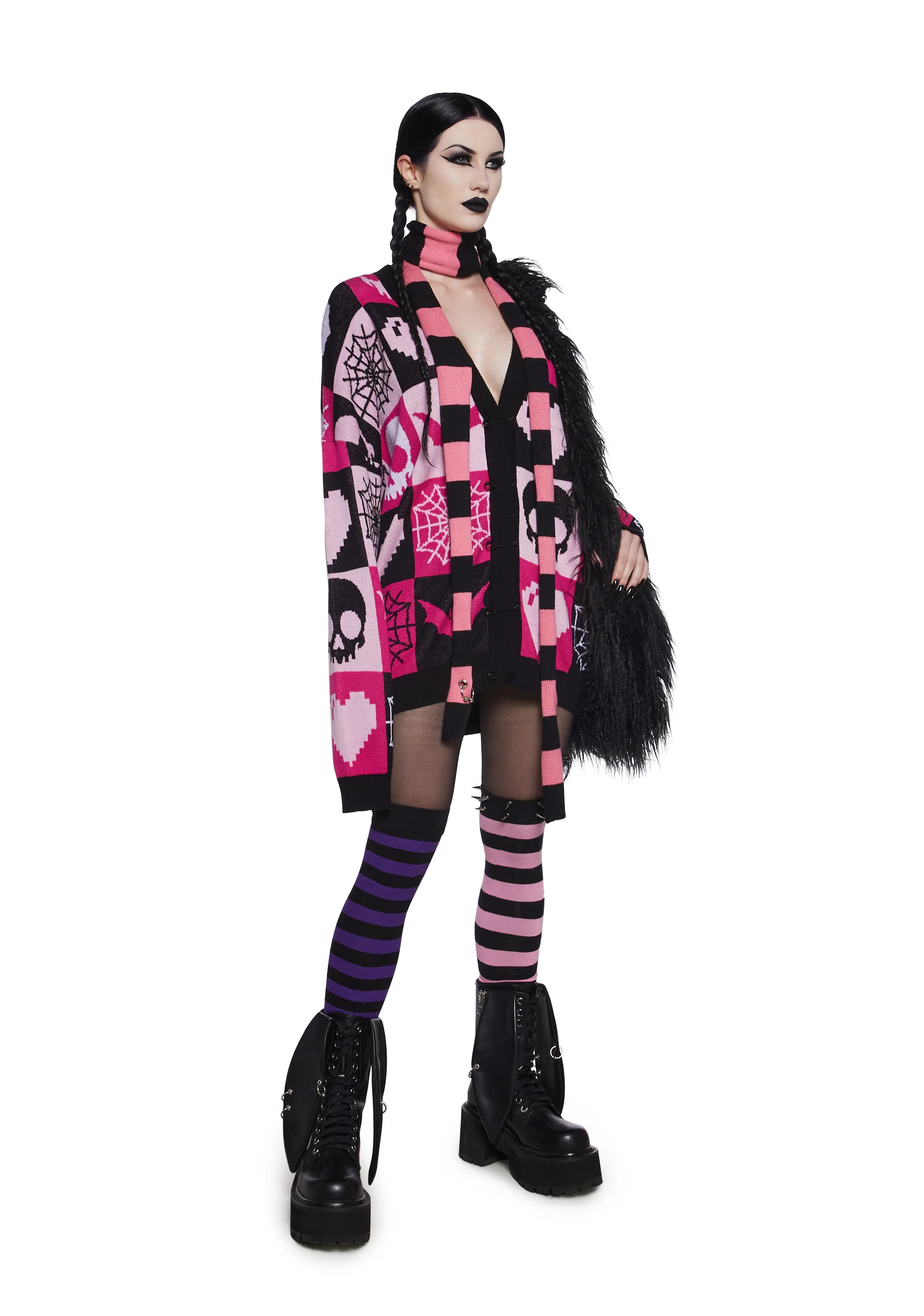 Darkest Affection Patchwork Cardigan - Image 2