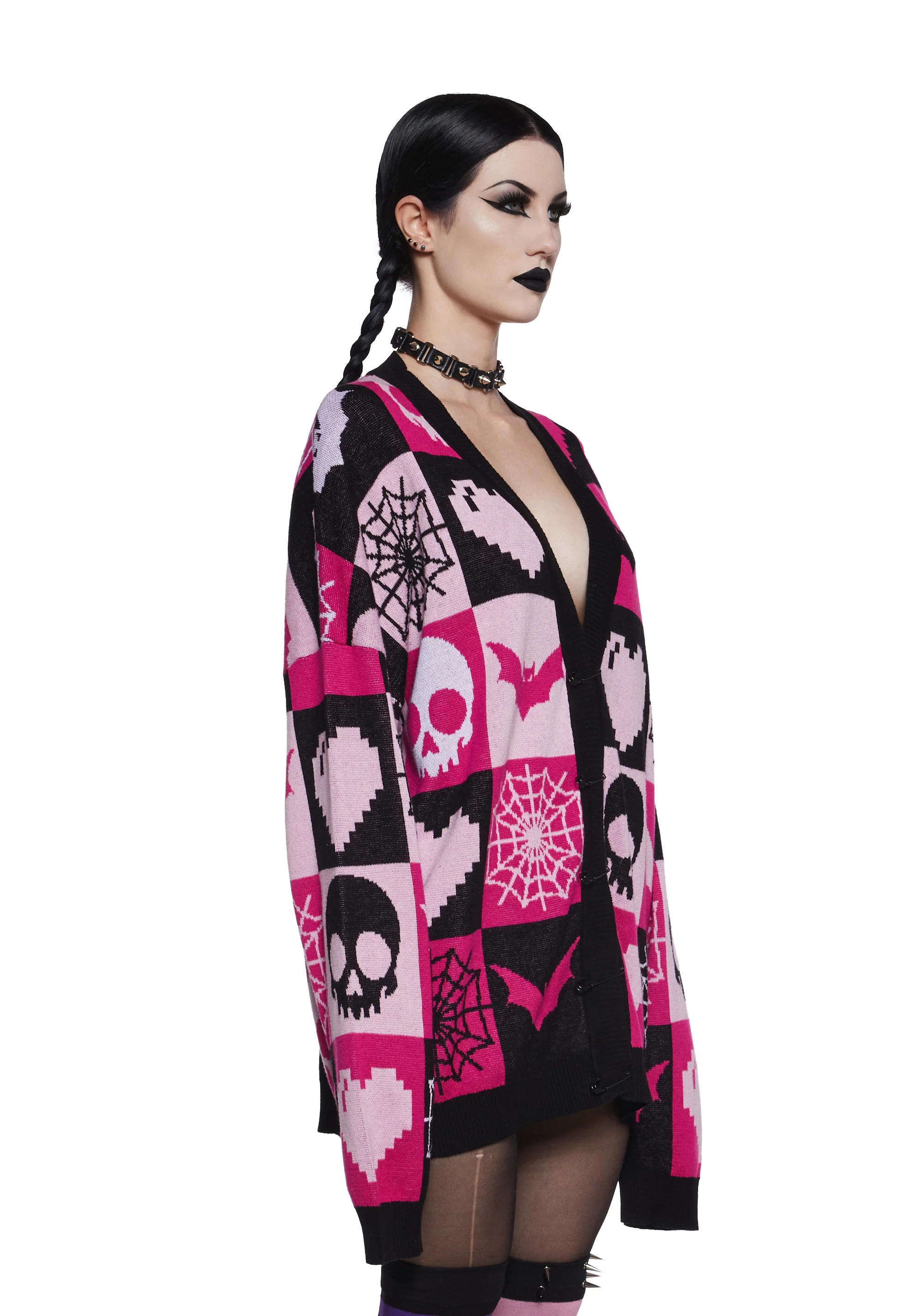 Darkest Affection Patchwork Cardigan - Image 3