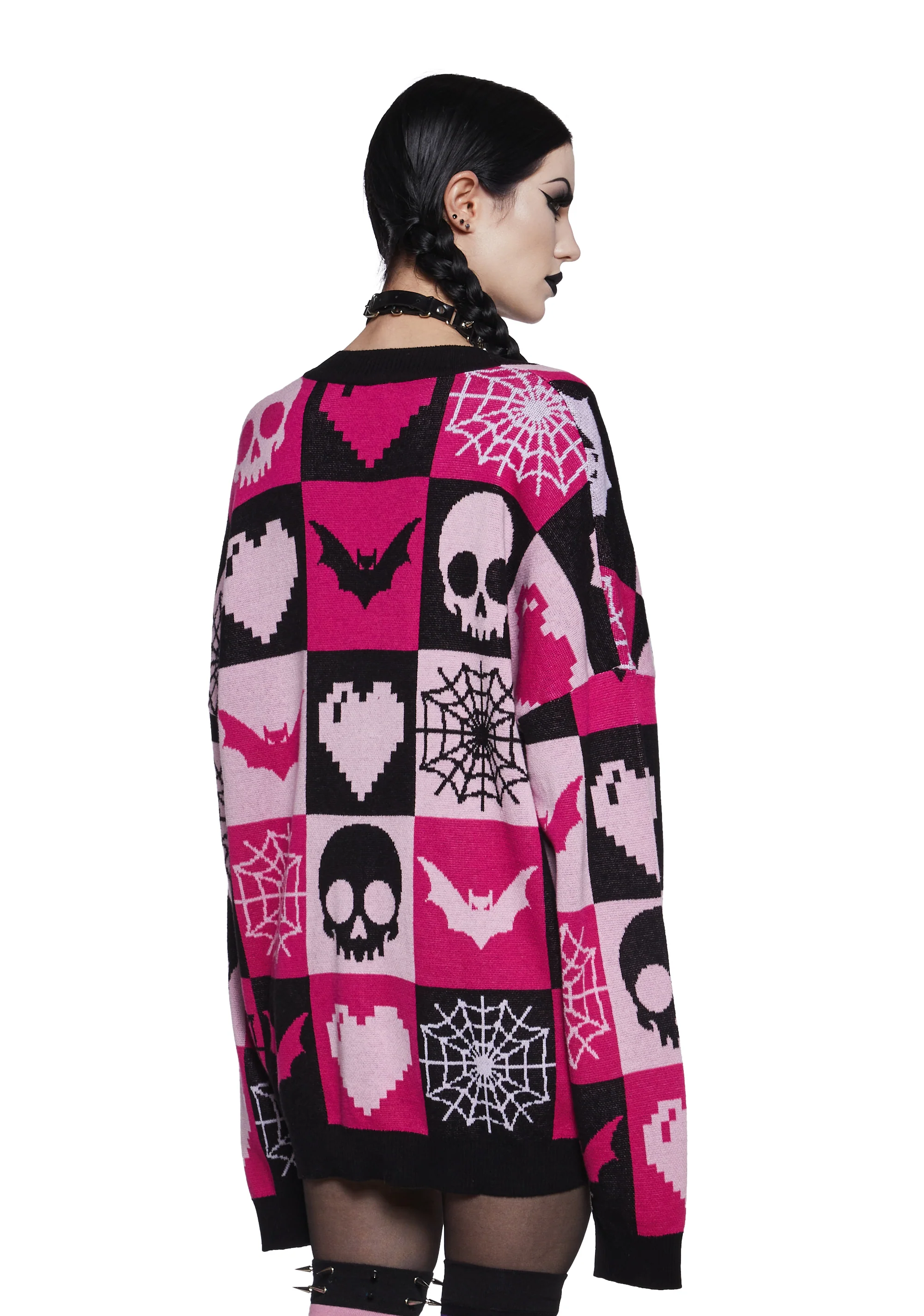 Darkest Affection Patchwork Cardigan - Image 4