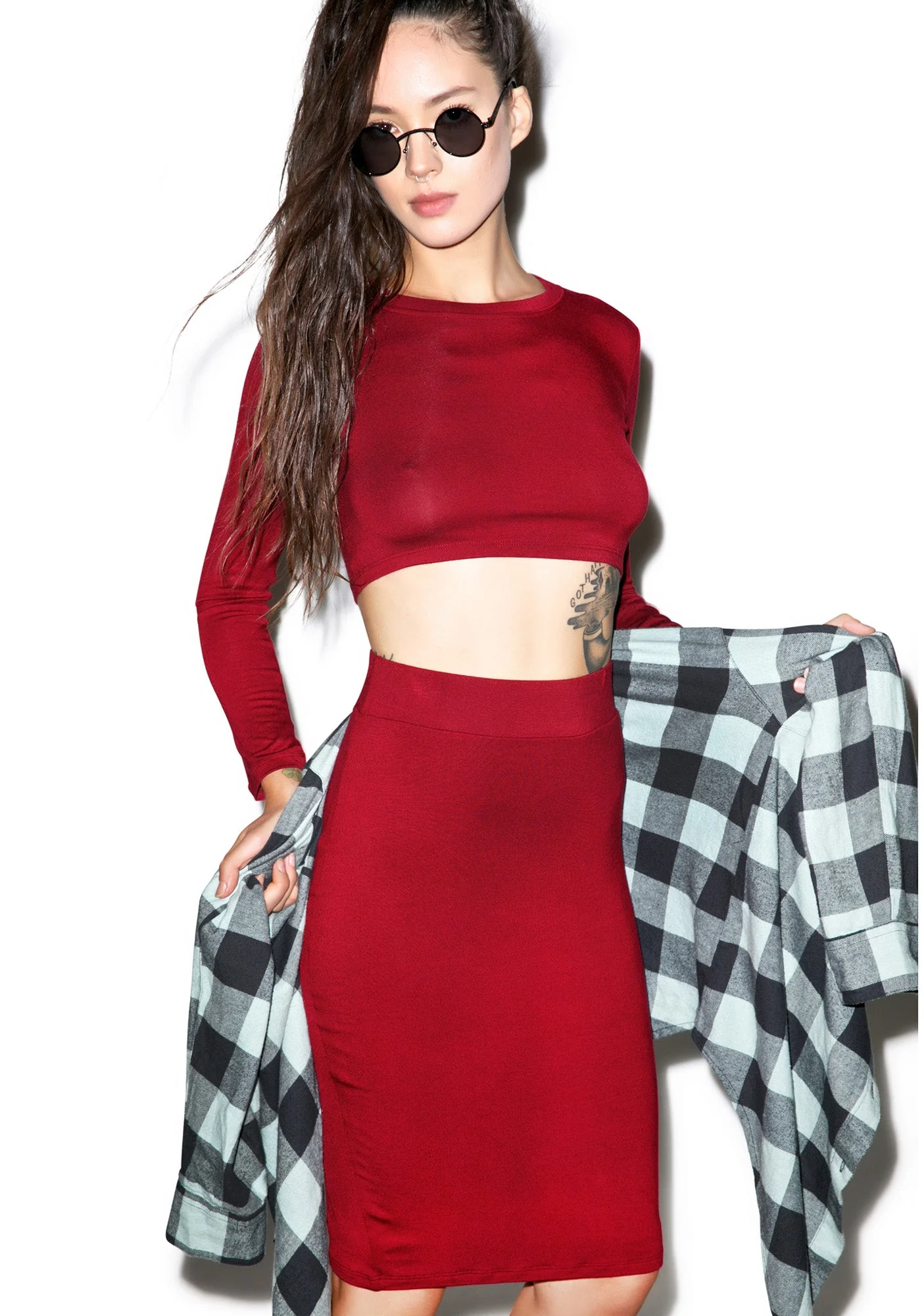 Dat Pencil Skirt - Dark Gray - Image 13
