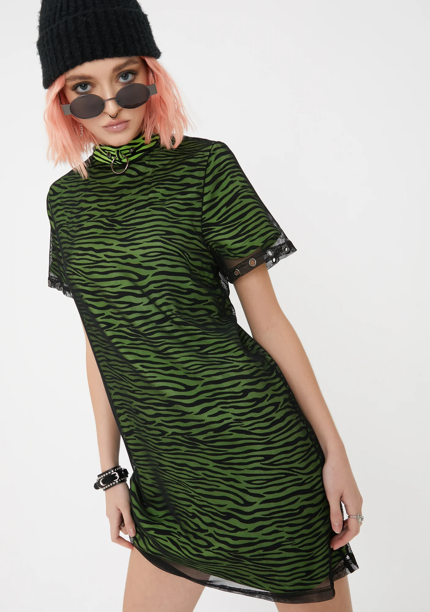 Dazed Zebra Mesh Dress - Image 2