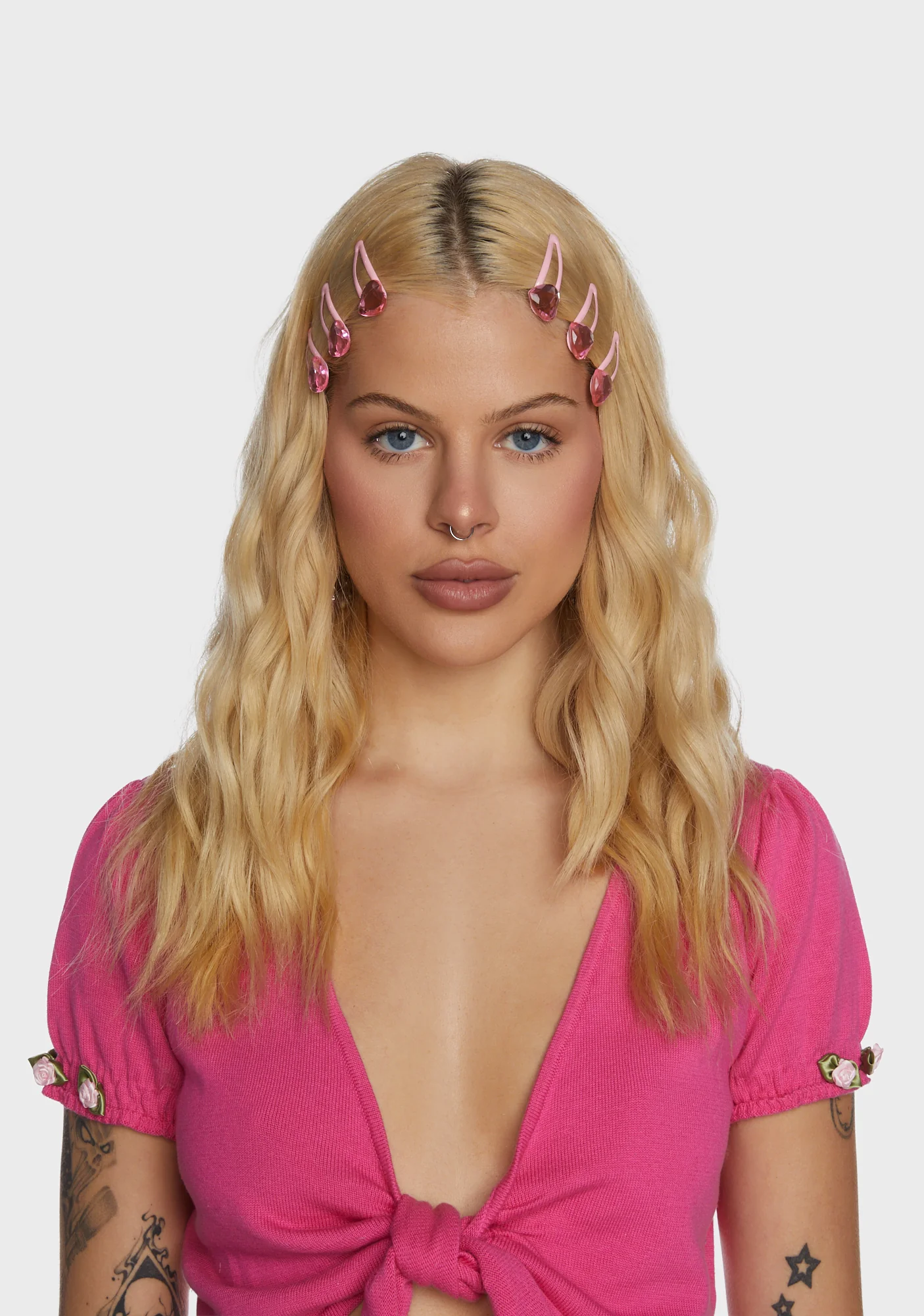 Dazzled Heart Hair Clips Set - Image 2