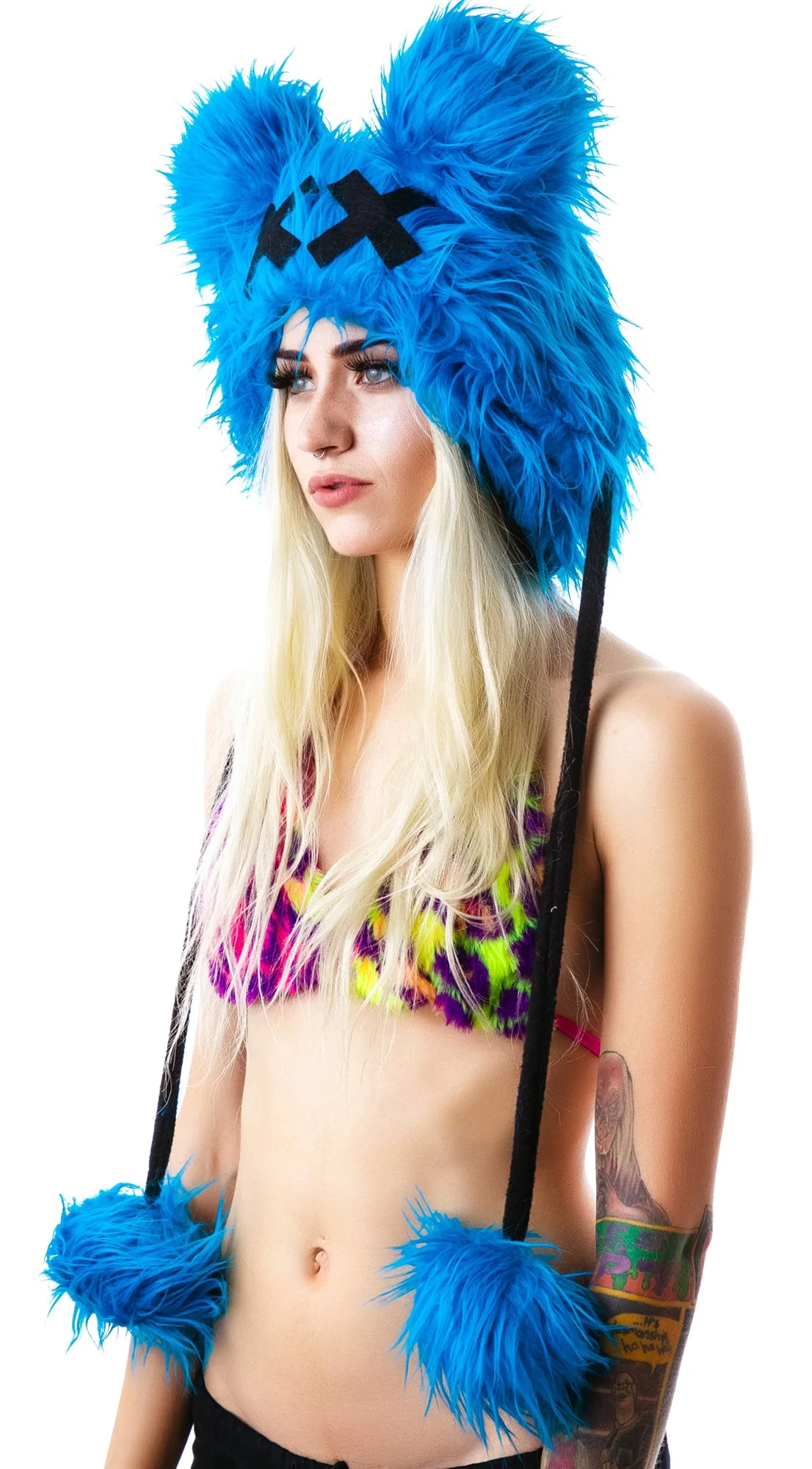 Dead Mouse Furry Hood - Light Blue - Image 2