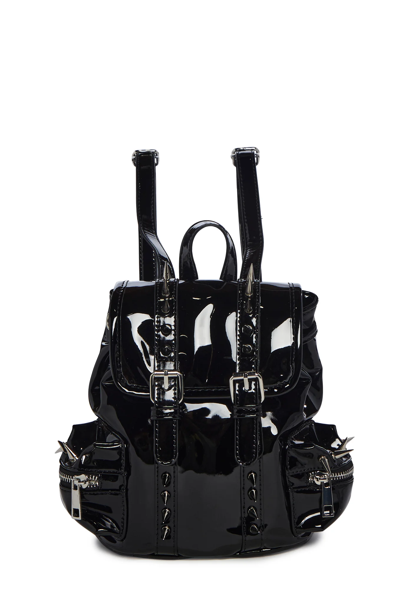 Deathly Bored Plaid Mini Backpack - Patent - Image 5