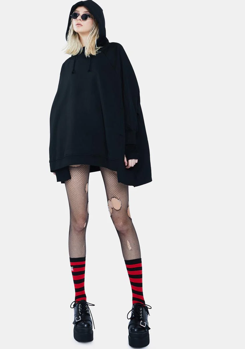 Deathly Wishes Oversized Hoodie Dress - Image 3