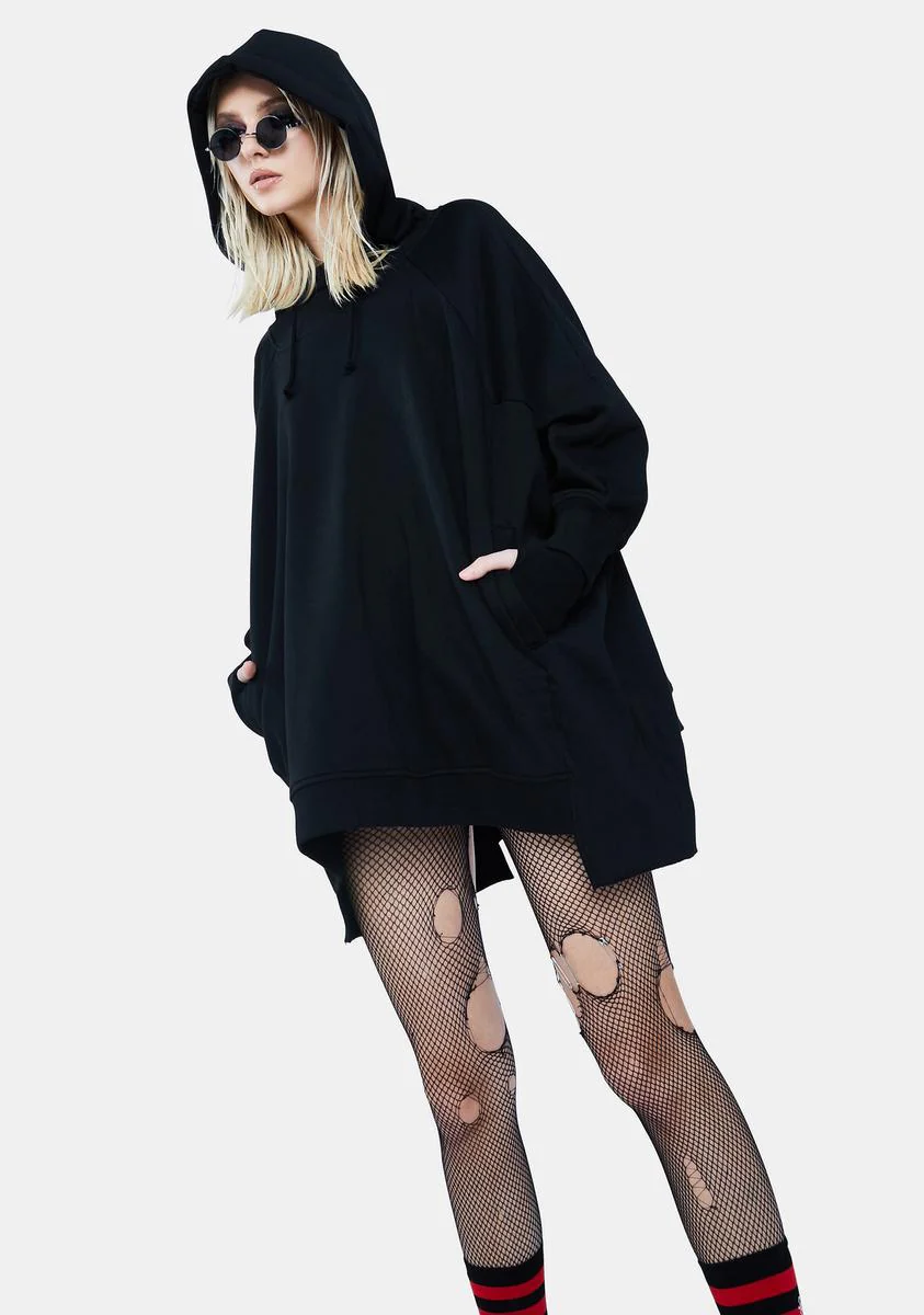 Deathly Wishes Oversized Hoodie Dress - Image 4