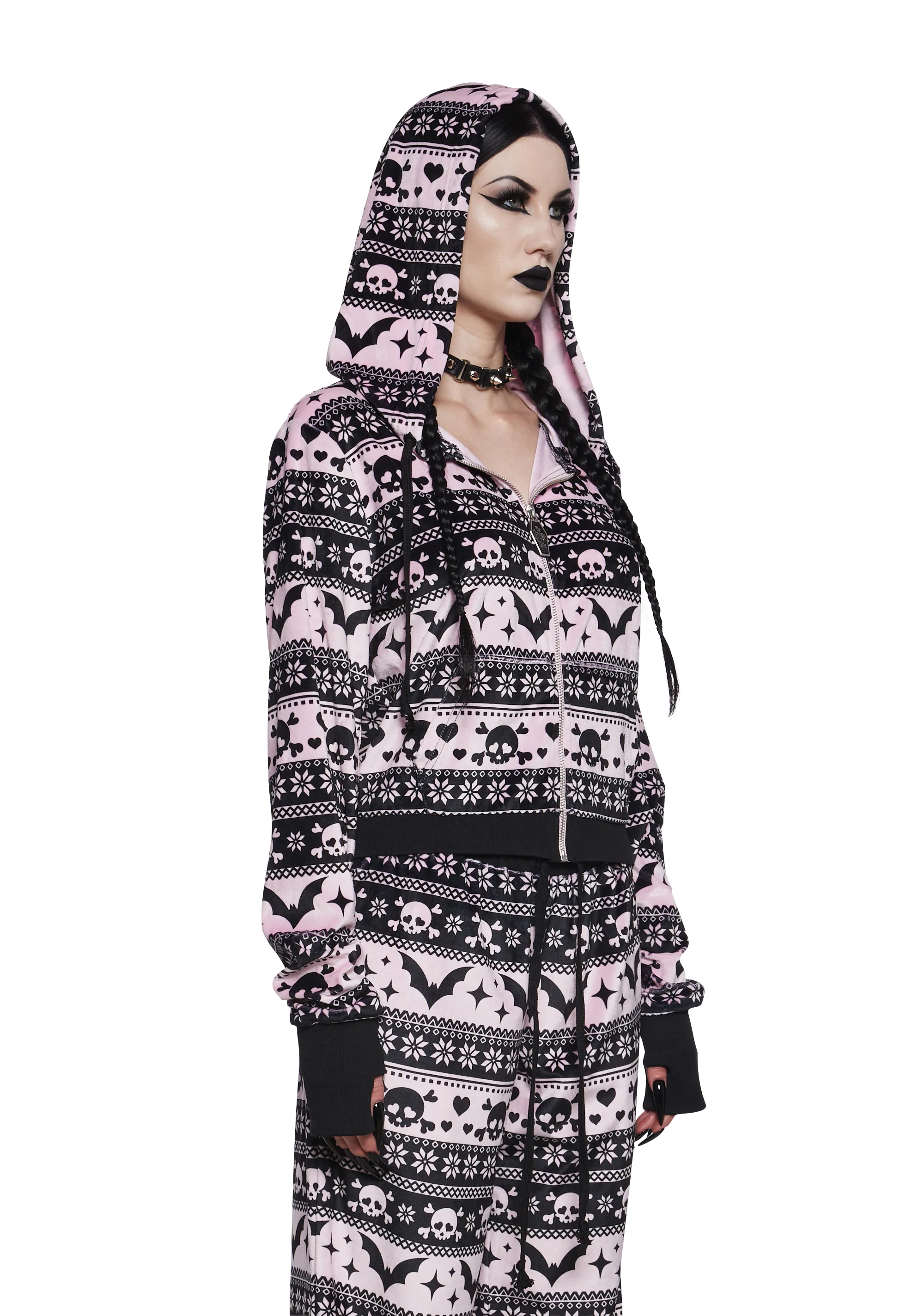 Deck The Skulls Zip-Up Hoodie - Image 2