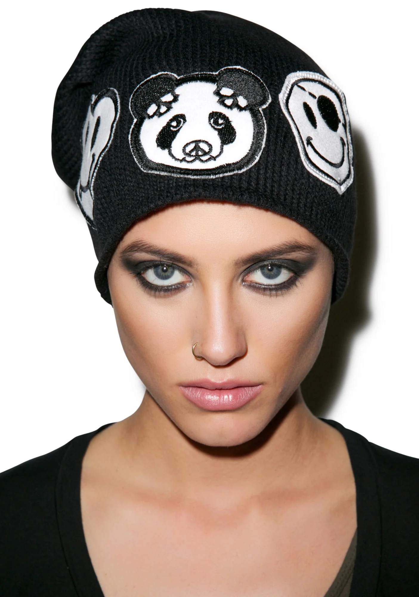 Dede Skull Panda Patch Combo Beanie - Image 3