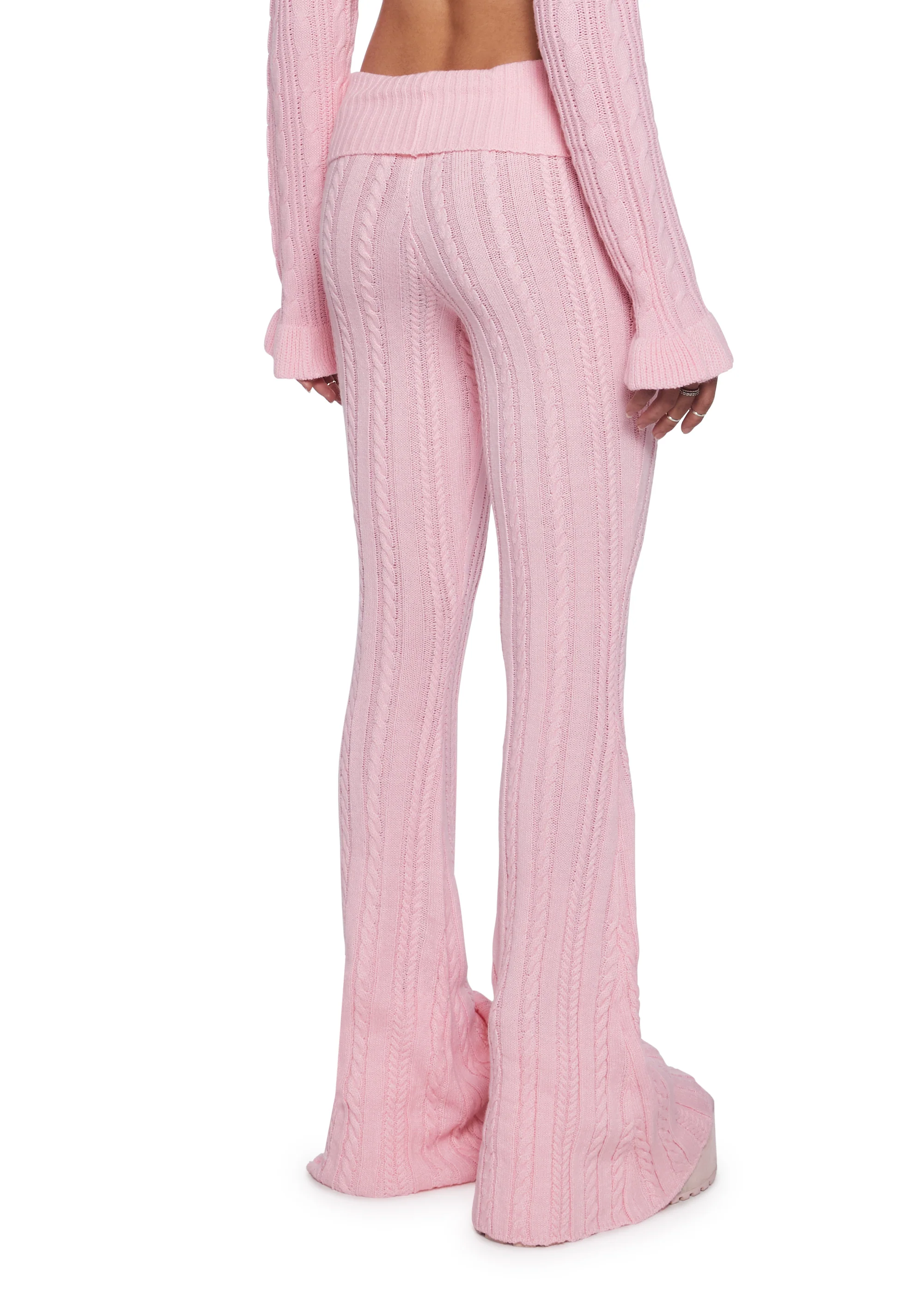 Deep Thoughts Flare Pants - Pink - Image 4