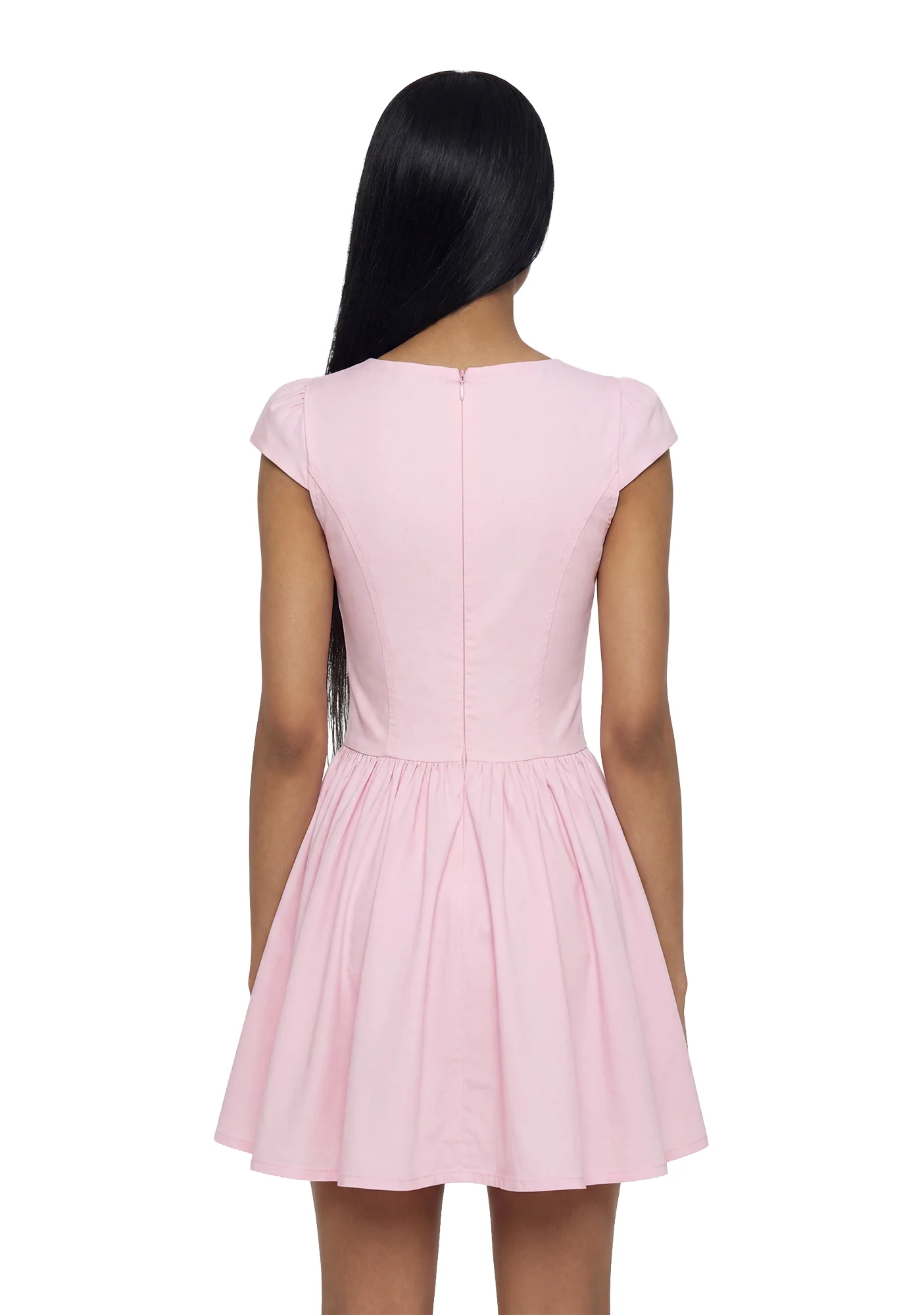Sweet Of You Peplum Dress - Pink - Image 4