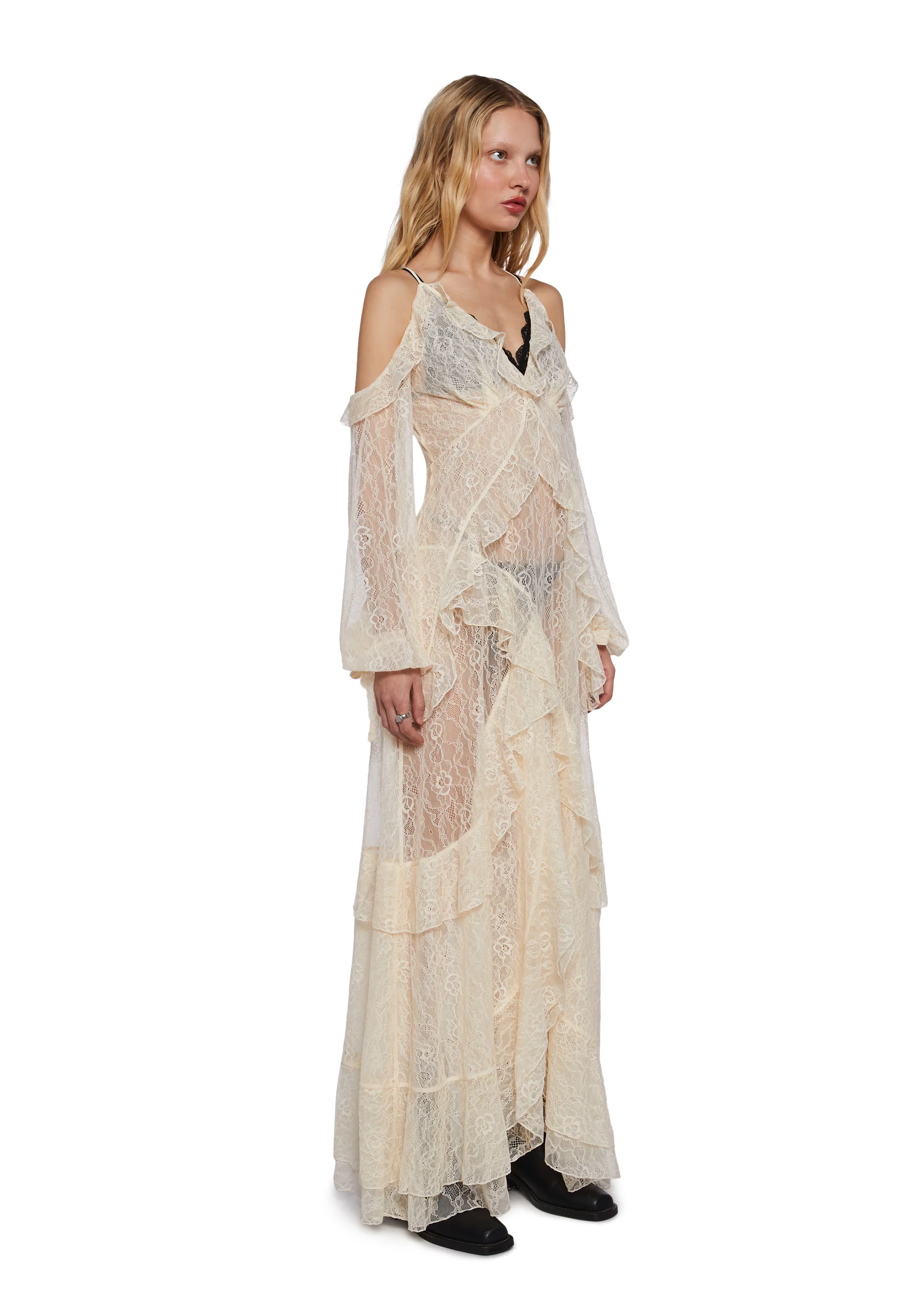Desert Mirage Lace Maxi Dress - Image 3
