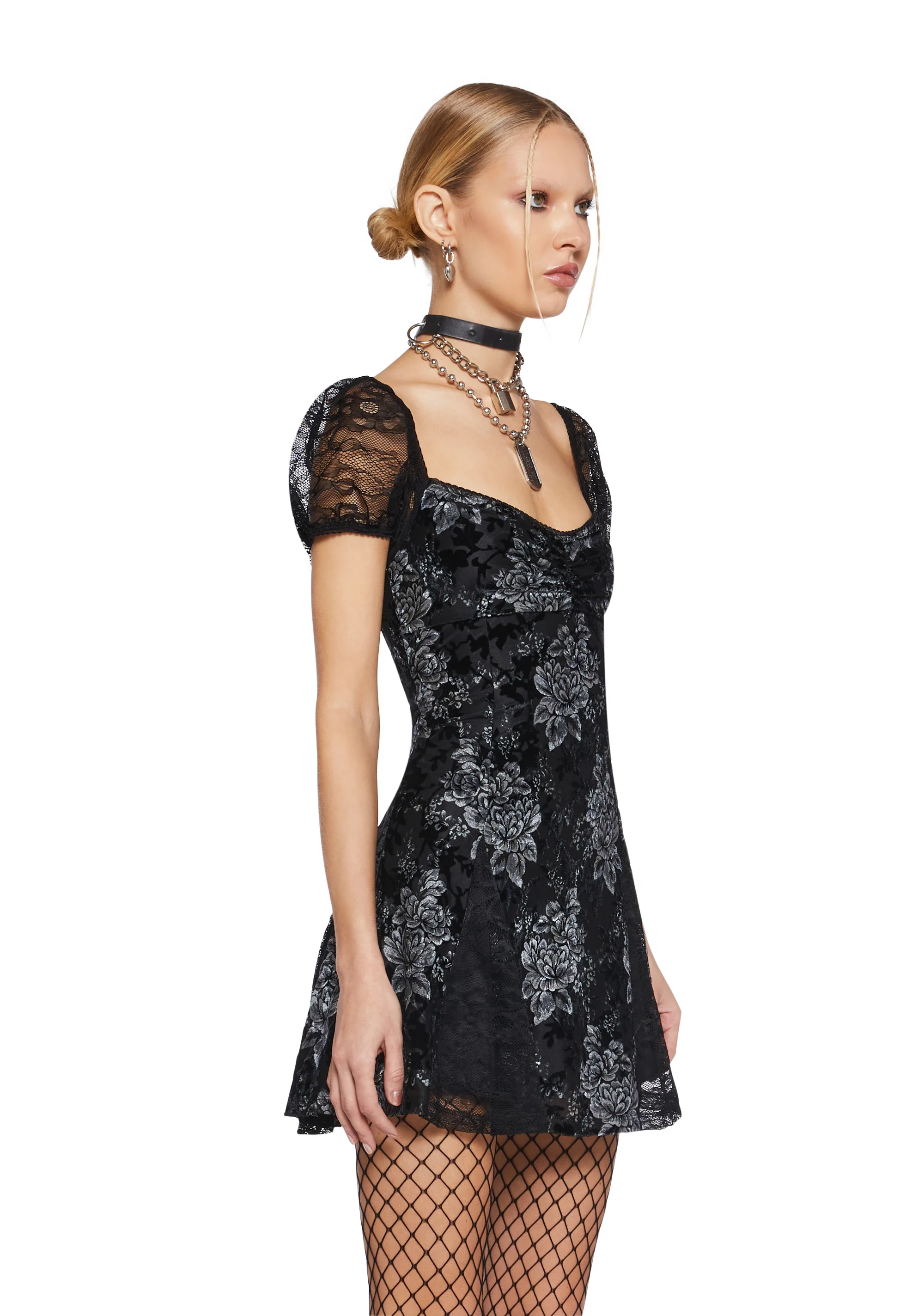 Defiant Love Mini Dress - Silver - Image 3