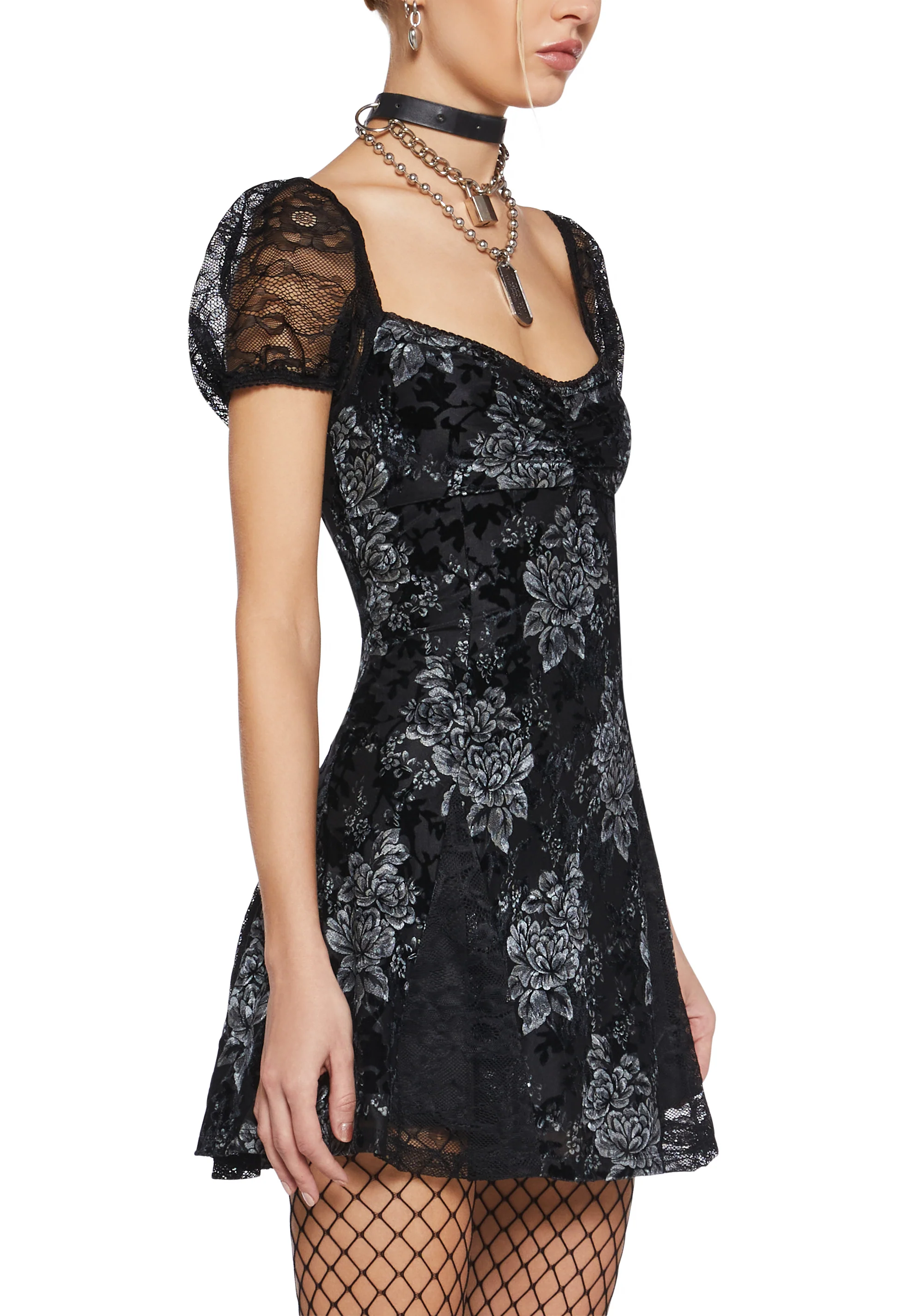 Defiant Love Mini Dress - Silver - Image 5